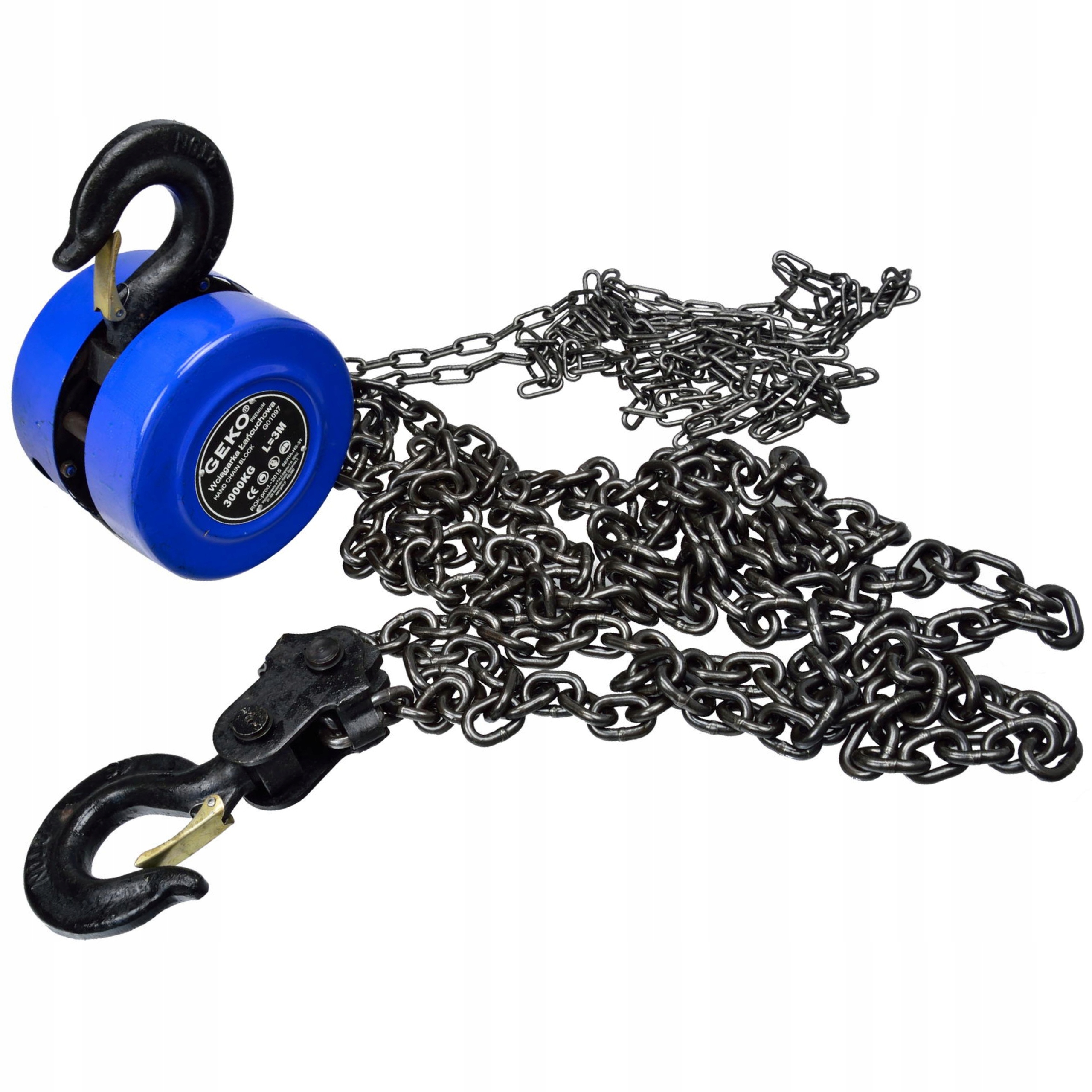 GEKO WCIĄGARKA WYCIĄGARKA ŁAŃCUCHOWA WARSZTATOWA 3T 3M PREMIUM G01097
