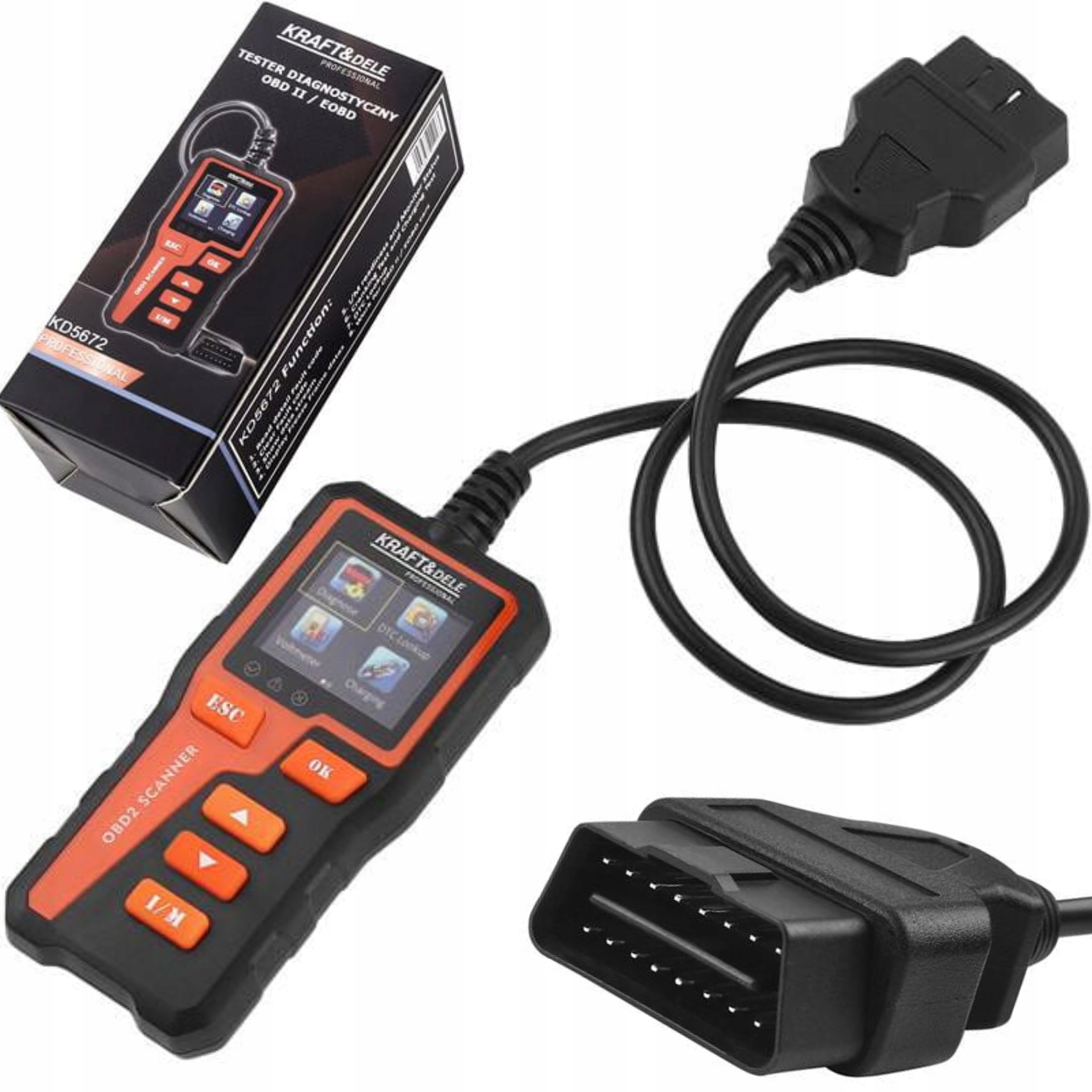 KRAFT&DELE SOLIDNY TESTER DIAGNOSTYCZNY OBD II/EOBD KD5672