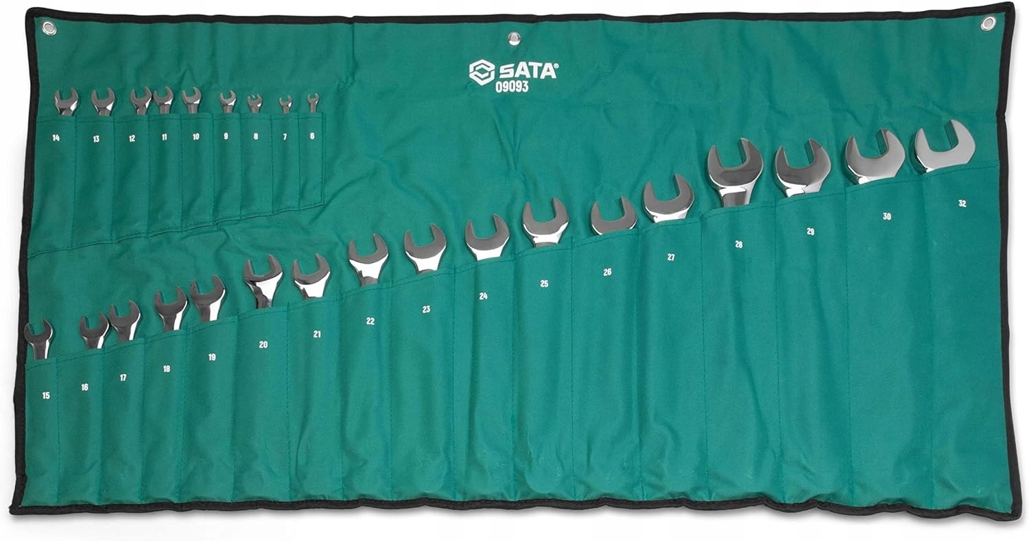 SATA ZESTAW 26 KLUCZY PŁASKO-OCZKOWYCH W SASZETCE ST09093 6-32MM PŁACHTA