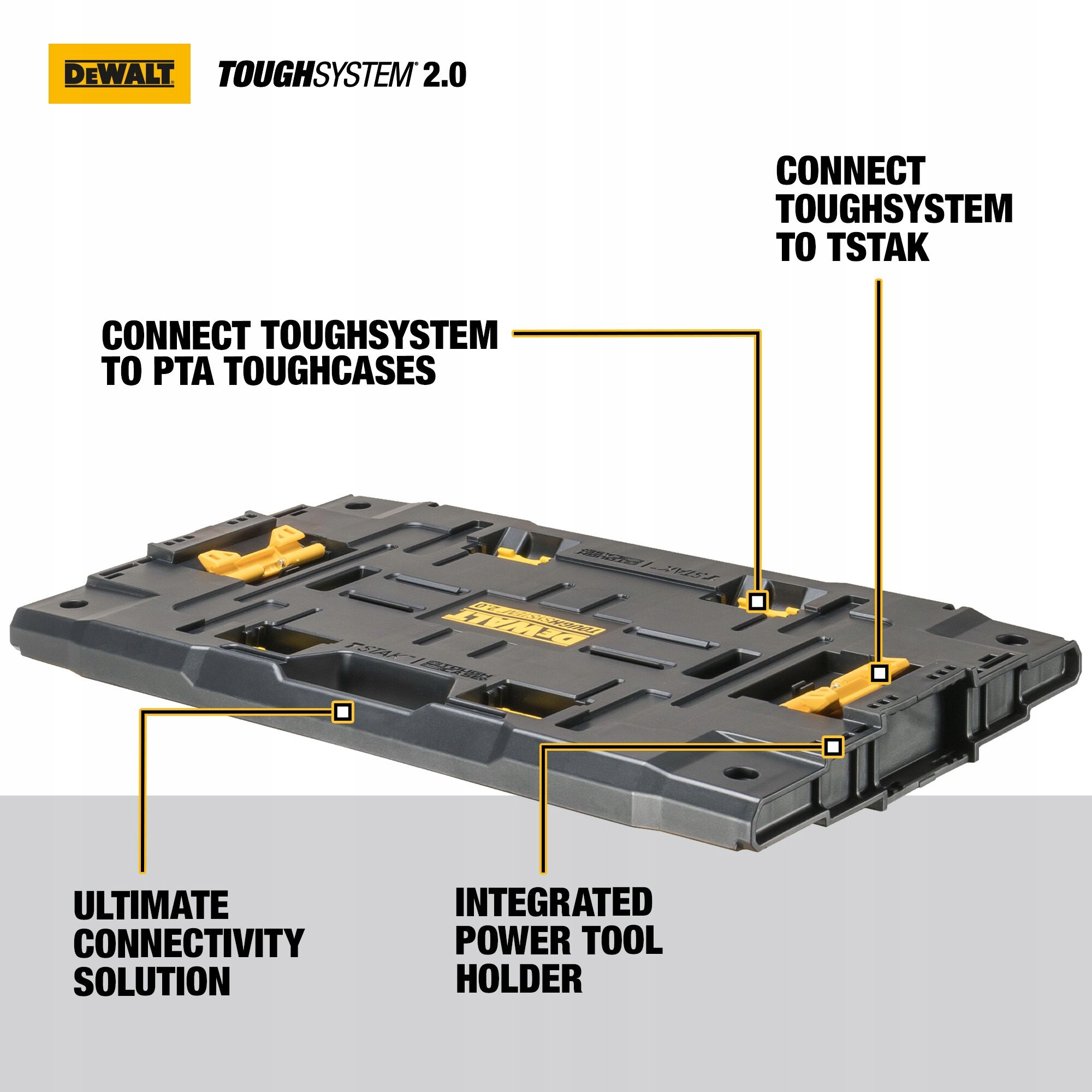 DeWALT ADAPTER PRZEJŚCIOWA TOUGHSYSTEM NA TSTAK DO SKRZYŃ WALIZEK DWST08017
