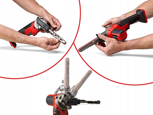 EINHELL AKUMULATOROWA SZLIFIERKA TAŚMOWA TE-BF 18 Li-solo 18V TORBA + TAŚMY