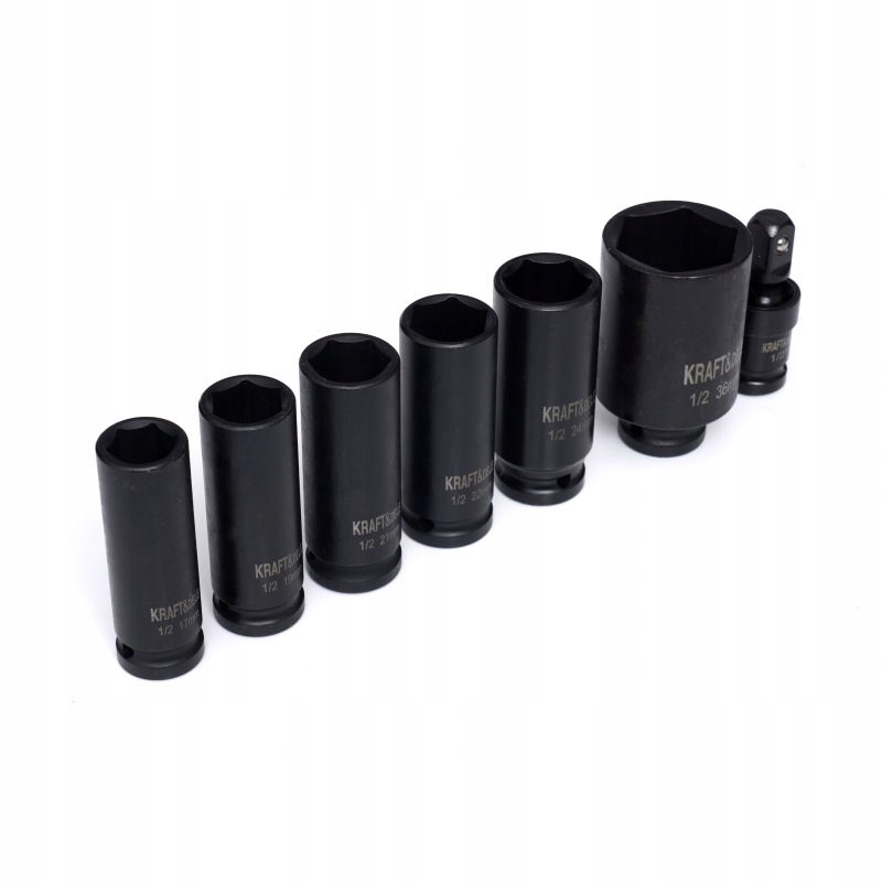 ZESTAW NASADEK NASADKI UDAROWE 1/2" 6 KĄTNE 16 szt. KRAFT&DELE KD11762