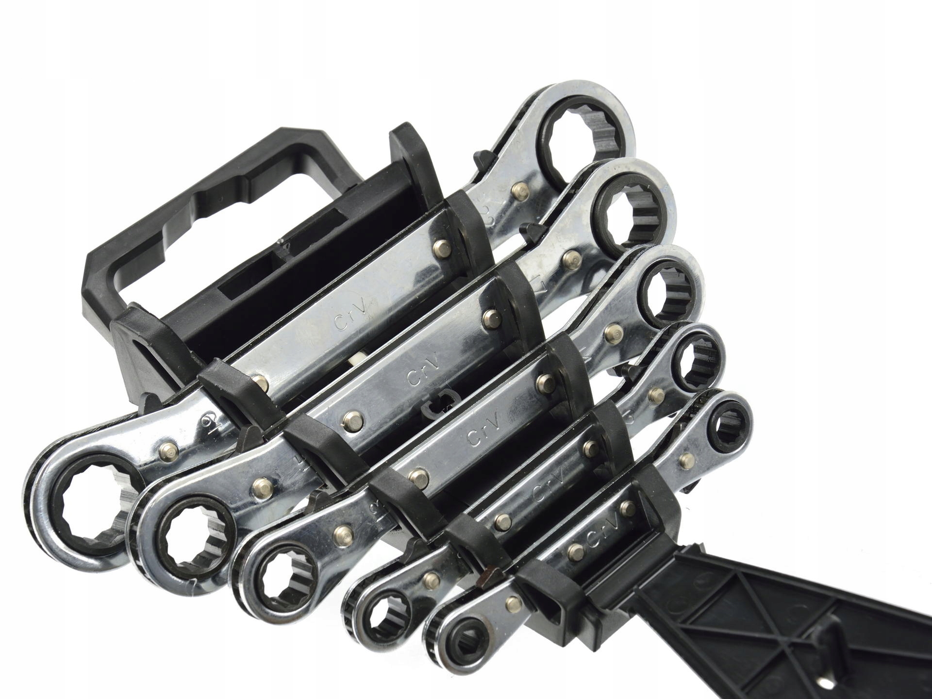 KLUCZE OCZKOWE Z GRZECHOTKĄ DWUSTRONNE 5EL. 6-22MM