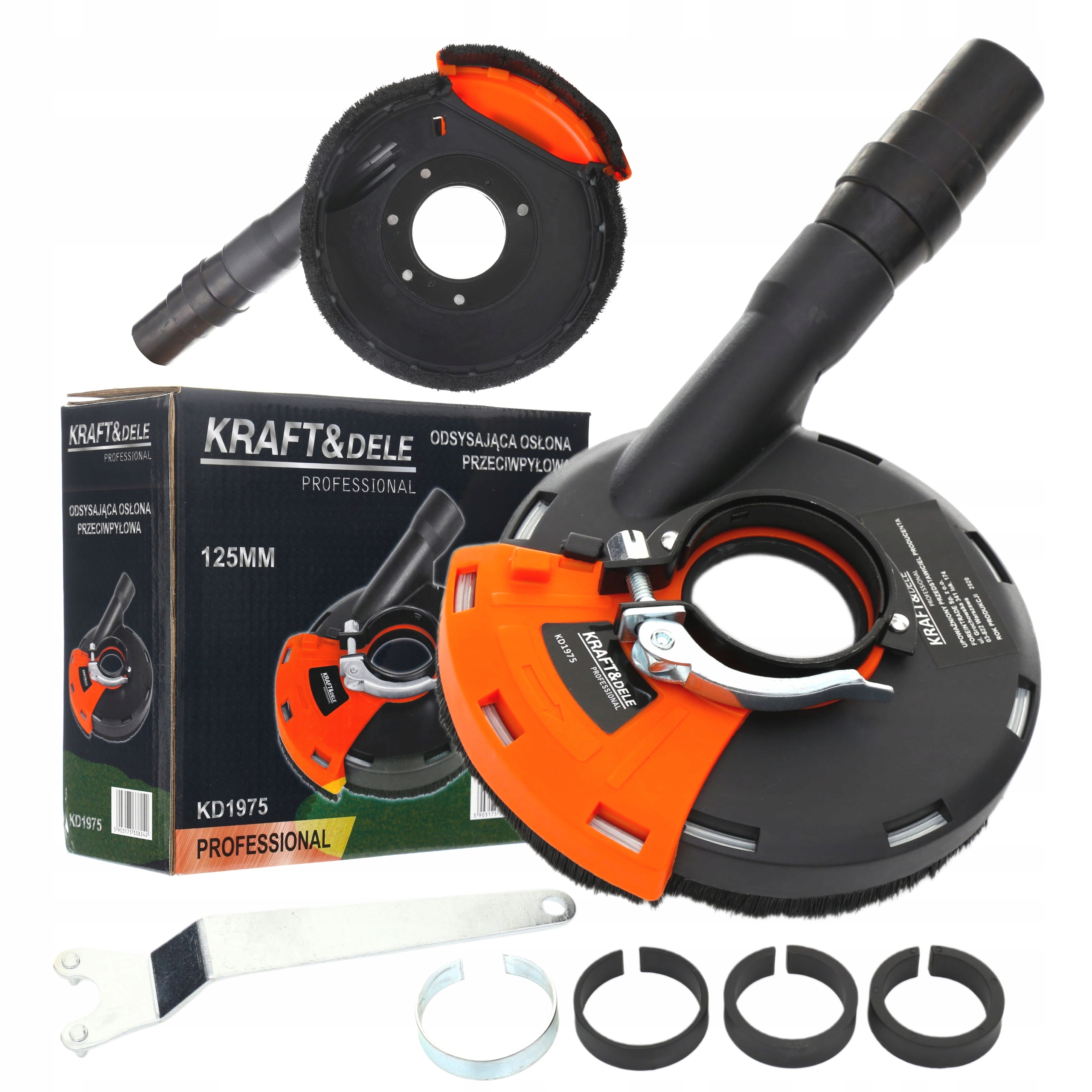 OSŁONA PRZECIWPYŁOWA ODSYSAJĄCA DO SZLIFIERKI KĄTOWEJ 180/230mm K&D KD1976