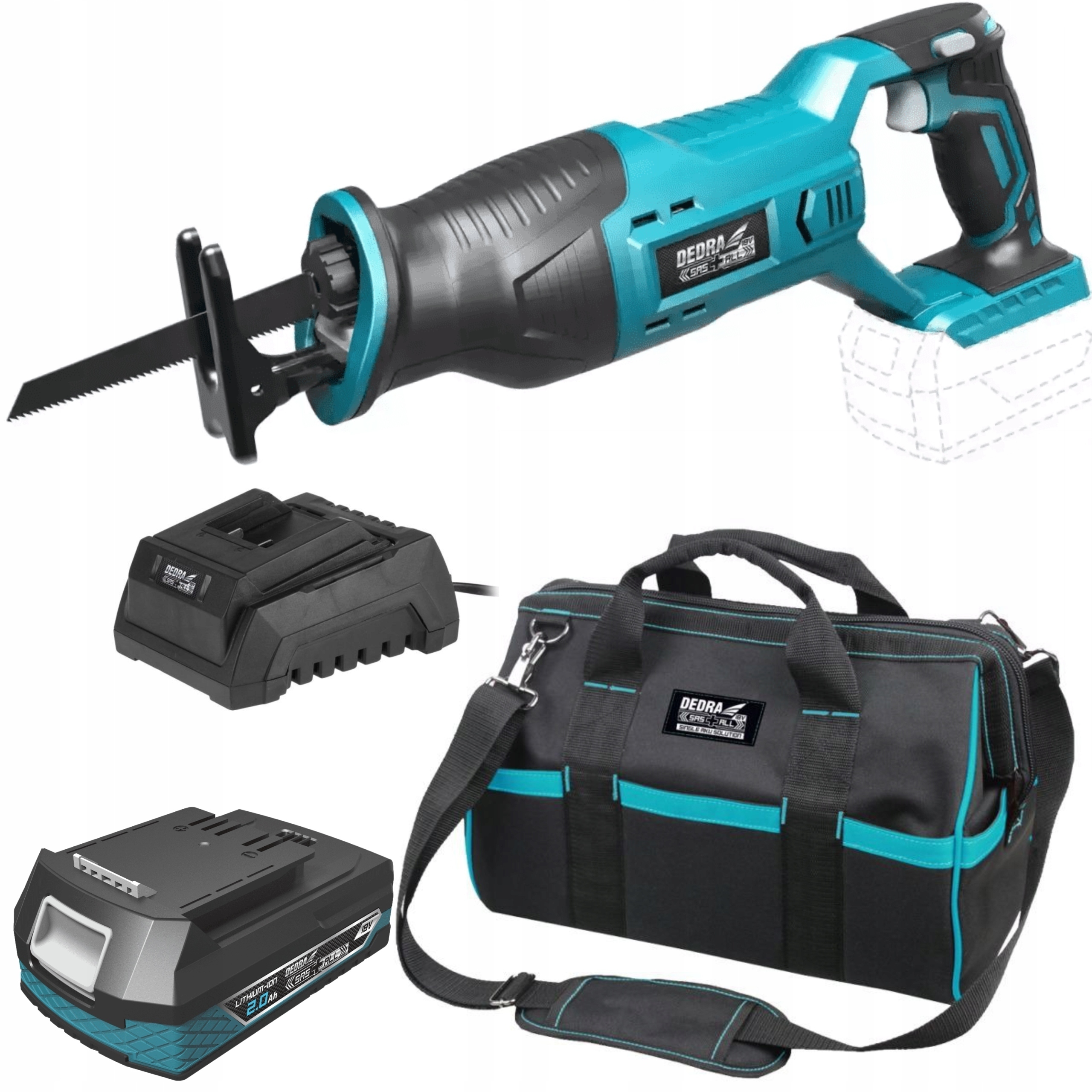 DEDRA PILARKA PIŁA SZABLASTA Aku 18V +2Ah +TORBA