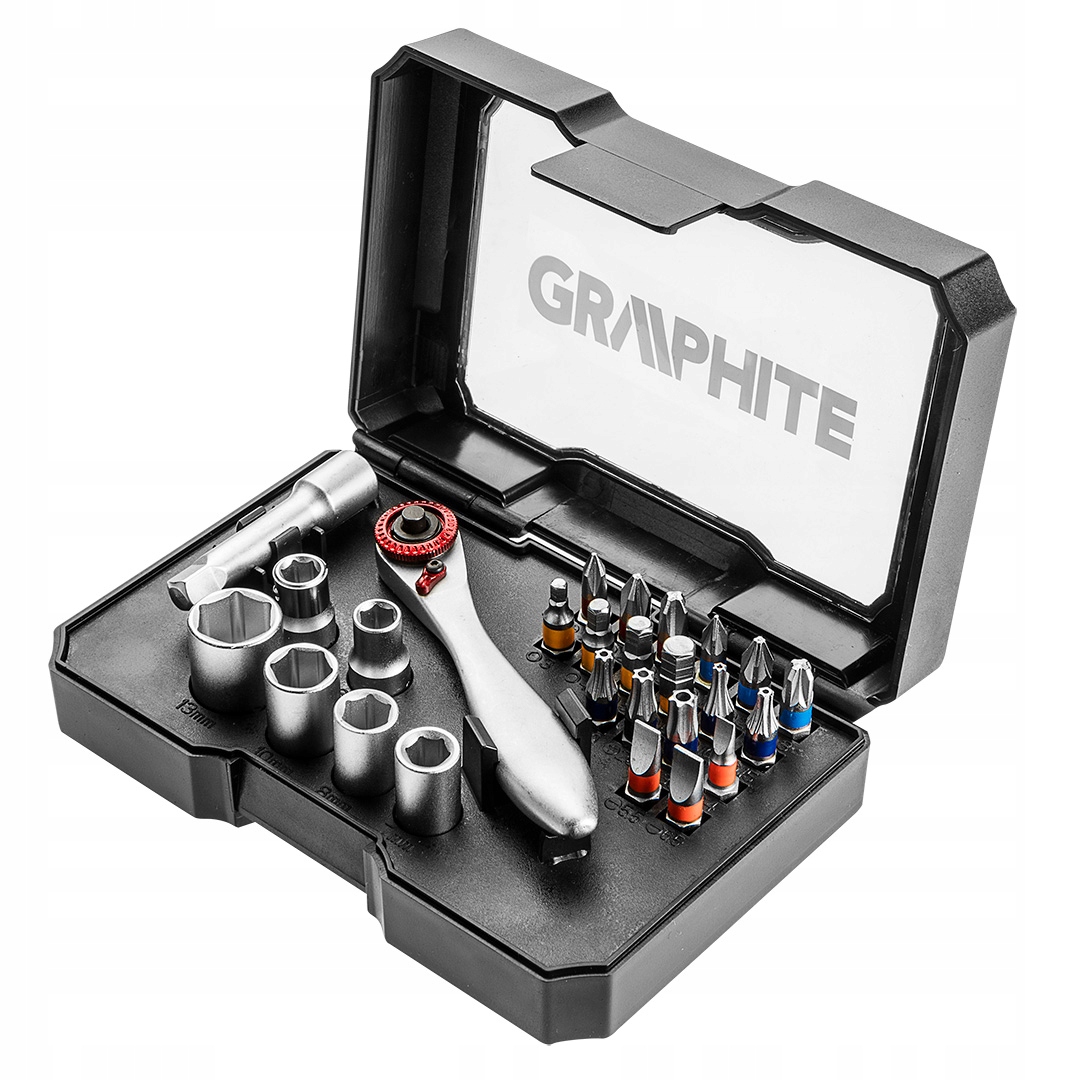 KOŃCÓWKI WKRĘTAKOWE NASADKI 26szt 56H604 GRAPHITE