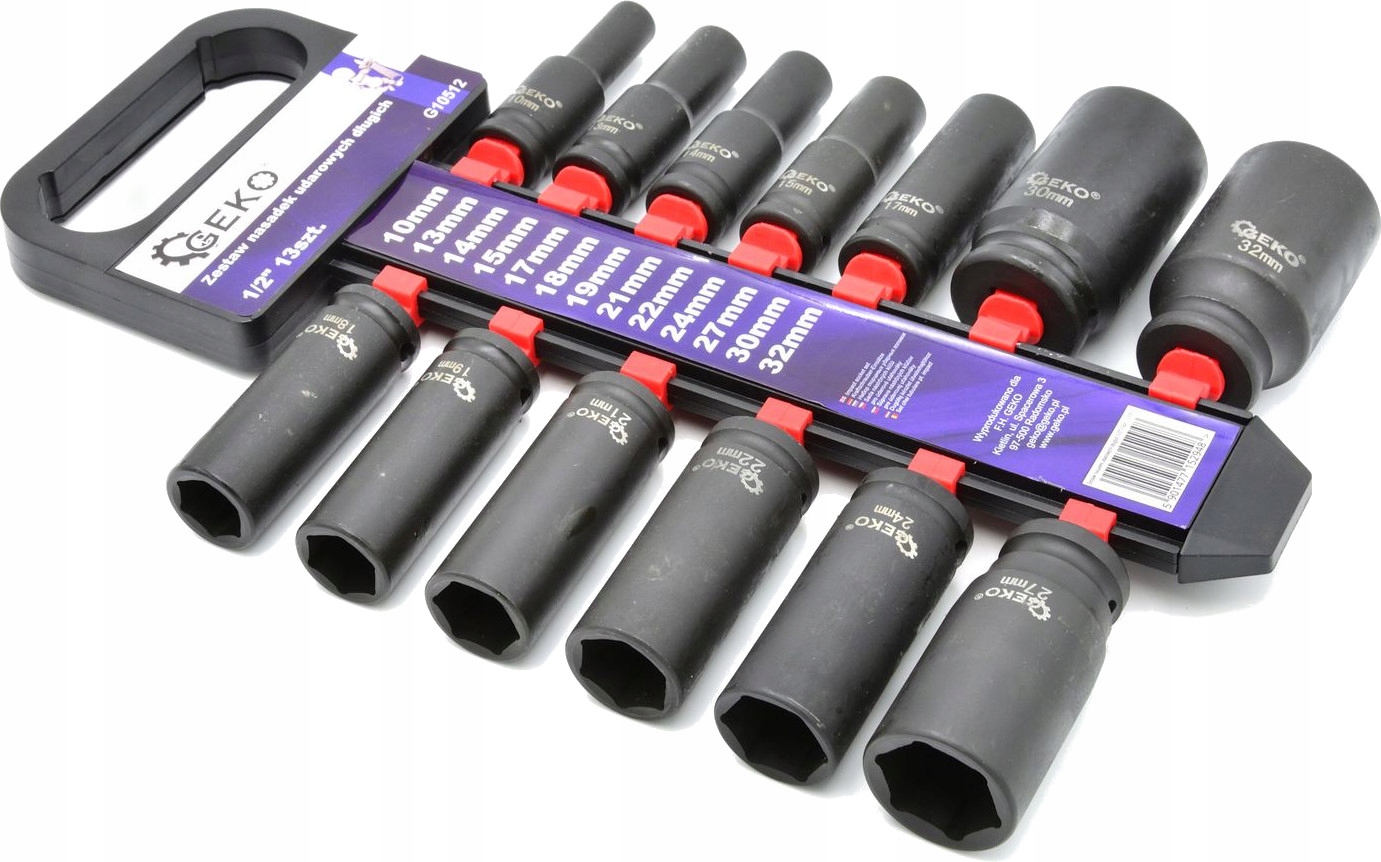 NASADKI UDAROWE DŁUGIE ZESTAW 1/2 10-32mm g10512