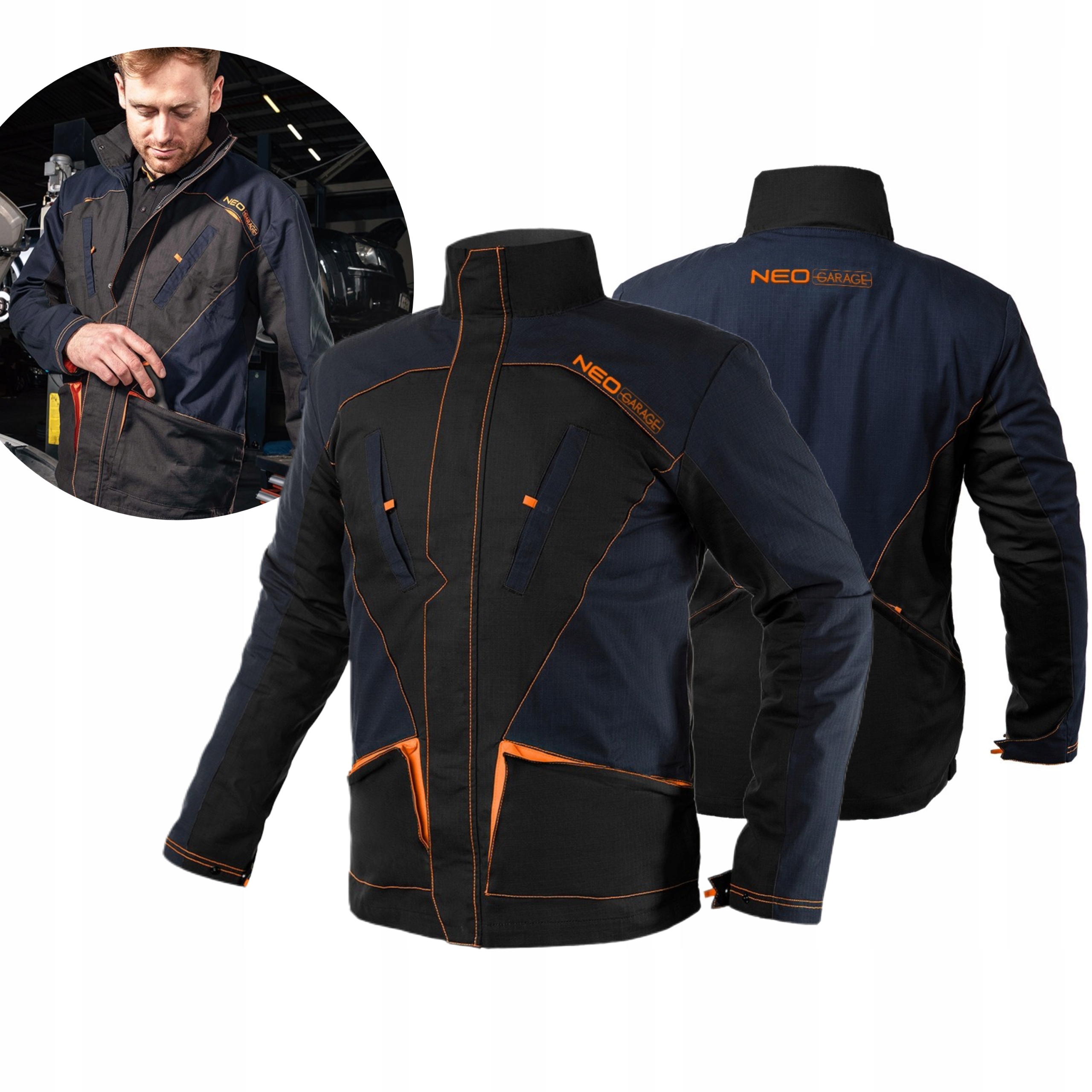 BLUZA ROBOCZA NEO GARAGE BAWEŁNA RIP KURTKA R. XXL