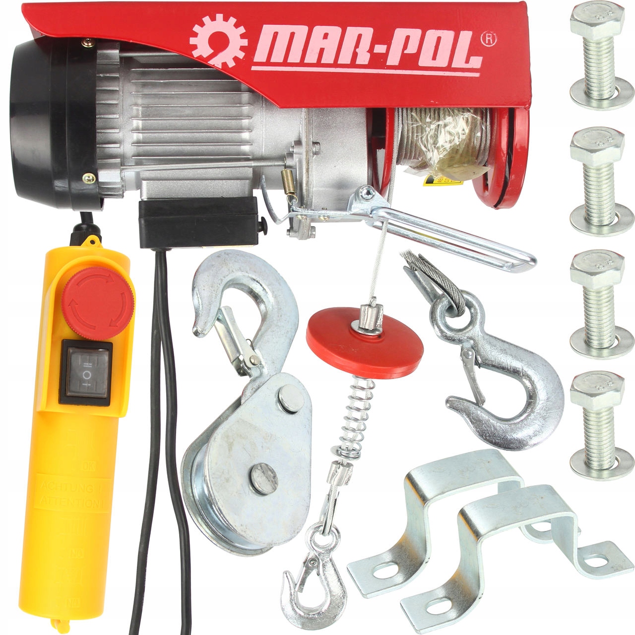 WCIĄGARKA WYCIĄGARKA 230V ELEKTRYCZNA LINOWA 300KG