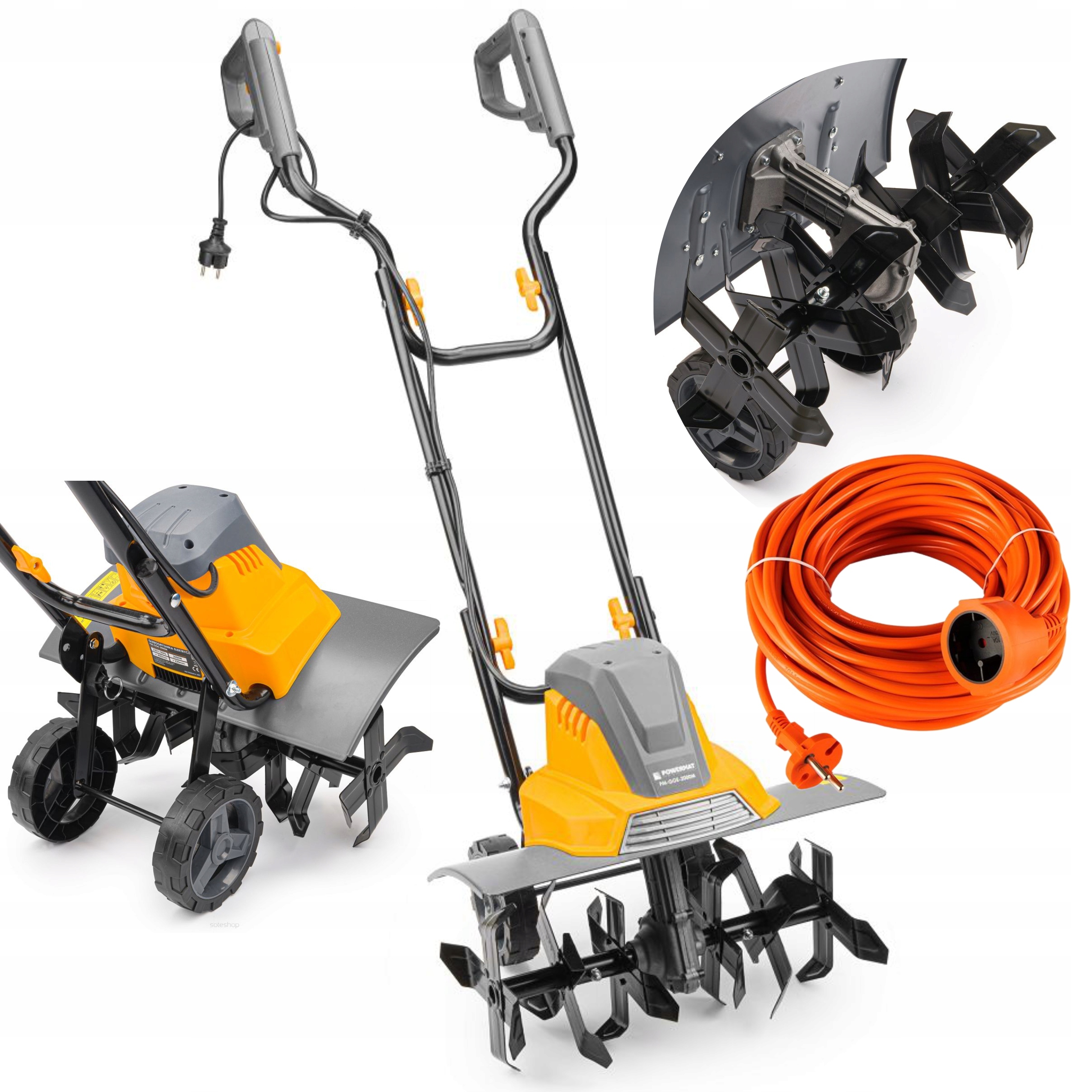 GLEBOGRYZARKA ELEKTRYCZNA KULTYWATOR DO ZIEMI GLEBY MOCNA 2000W 450mm + PRZ