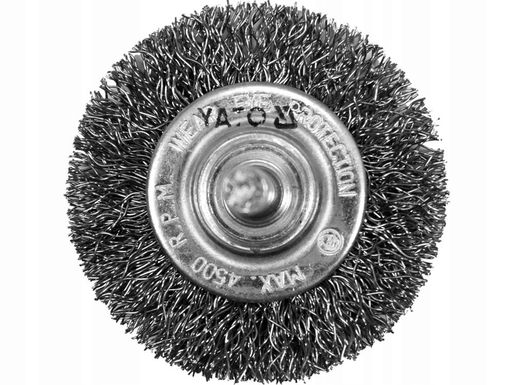 SZCZOTKA TARCZOWA 50mm DRUT INOX NA WIERTARKĘ YATO