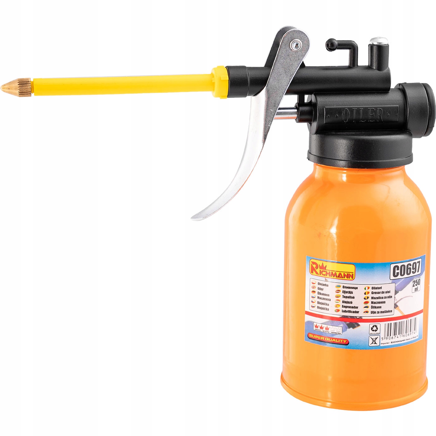 RICHMANN RĘCZNA OLEJARKA 250ML ELASTYCZNY APLIKATOR STALOWY ZBIORNIK C0697