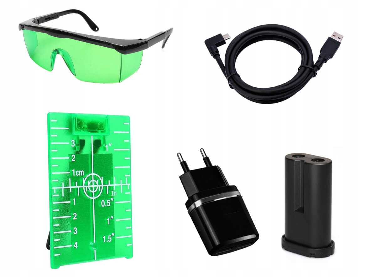 LASER KRZYŻOWY DEDRA skos 3D 360 ZIELONY + STATYW