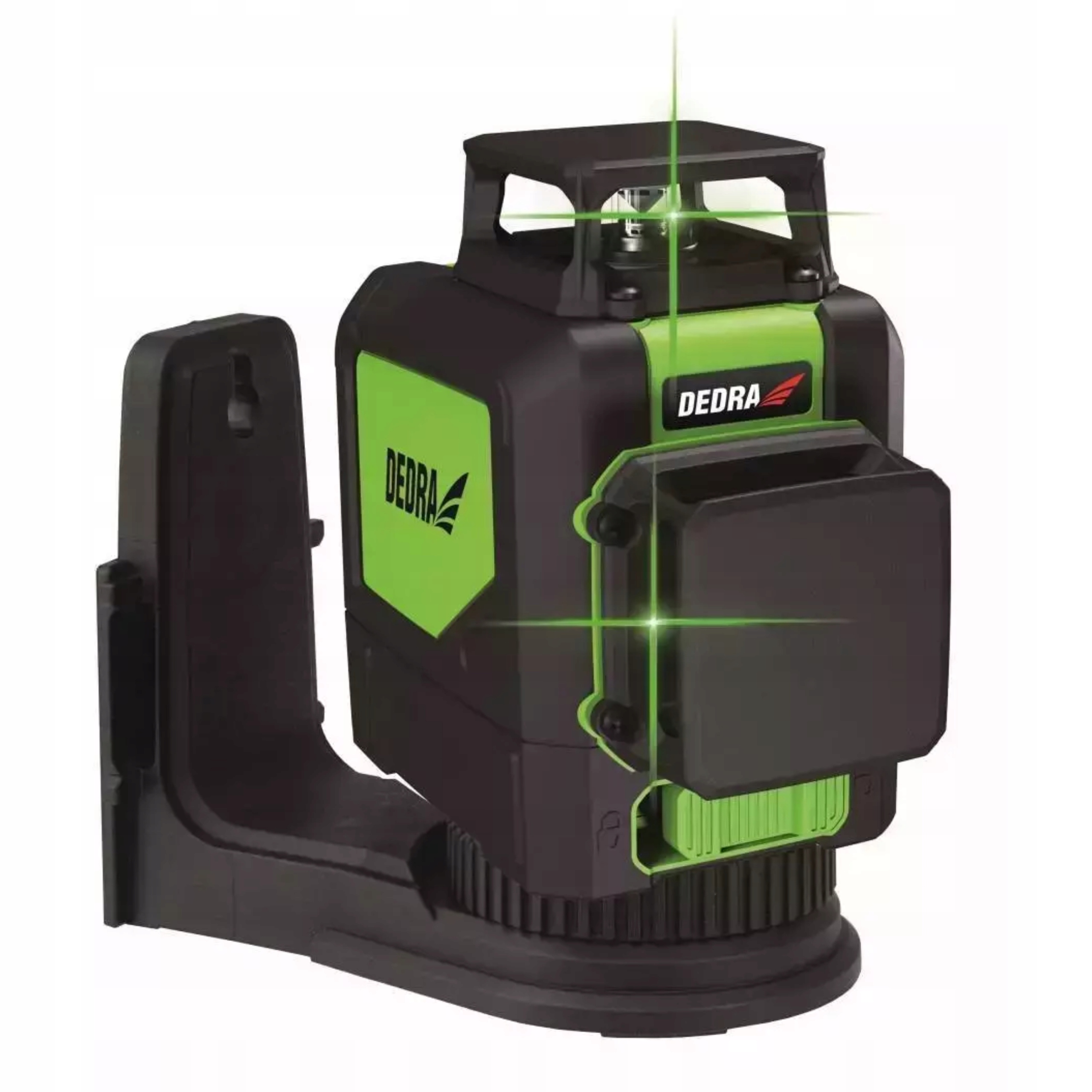 LASER KRZYŻOWY DEDRA samopoziomujący 2D Poziomica laserowa 30m 360° +Uchwyt
