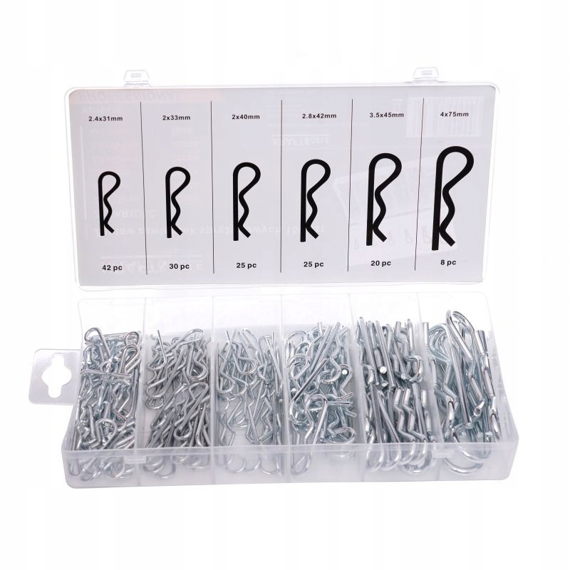 ZAWLECZKI SPRĘŻYNOWE ZAWLECZKA ZESTAW W PUDEŁKU 150 SZT. KRAFT&DELE