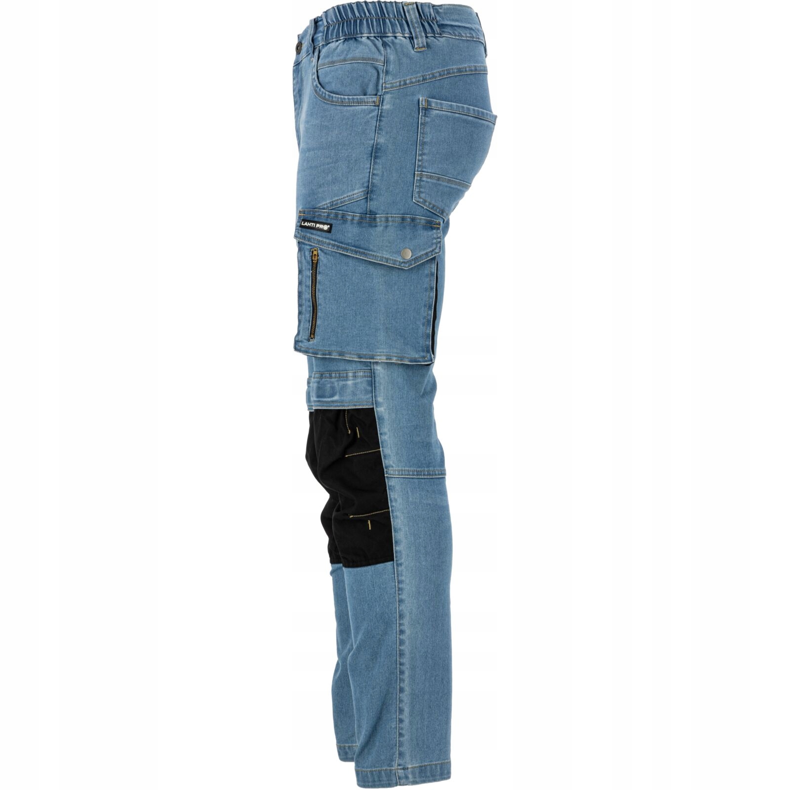 SPODNIE JEANSOWE SLIM FIT ROBOCZE STRETCH WZMOCNIONE LAHTI PRO L40547 r.3XL