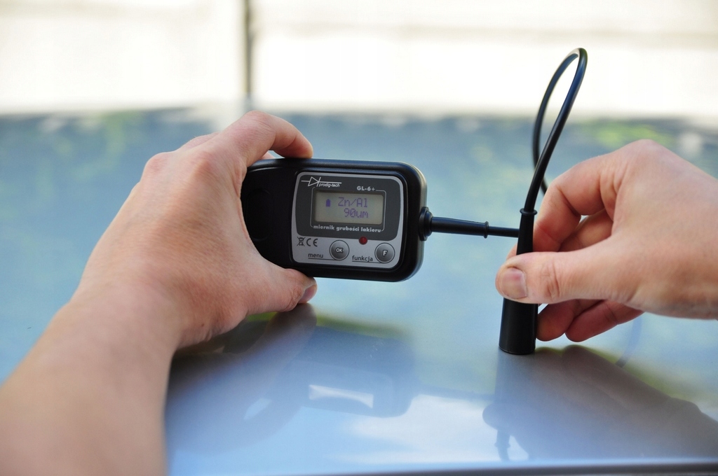 MIERNIK TESTER GRUBOŚCI LAKIERU GL-6S+ CZUJNIK SONDA NA KABLU