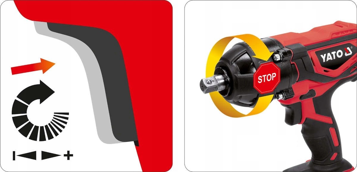 YATO KLUCZ UDAROWY AKUMULATOROWY 18V 1/2 2,0AH +NASADKI YATO YT-82804 18 V