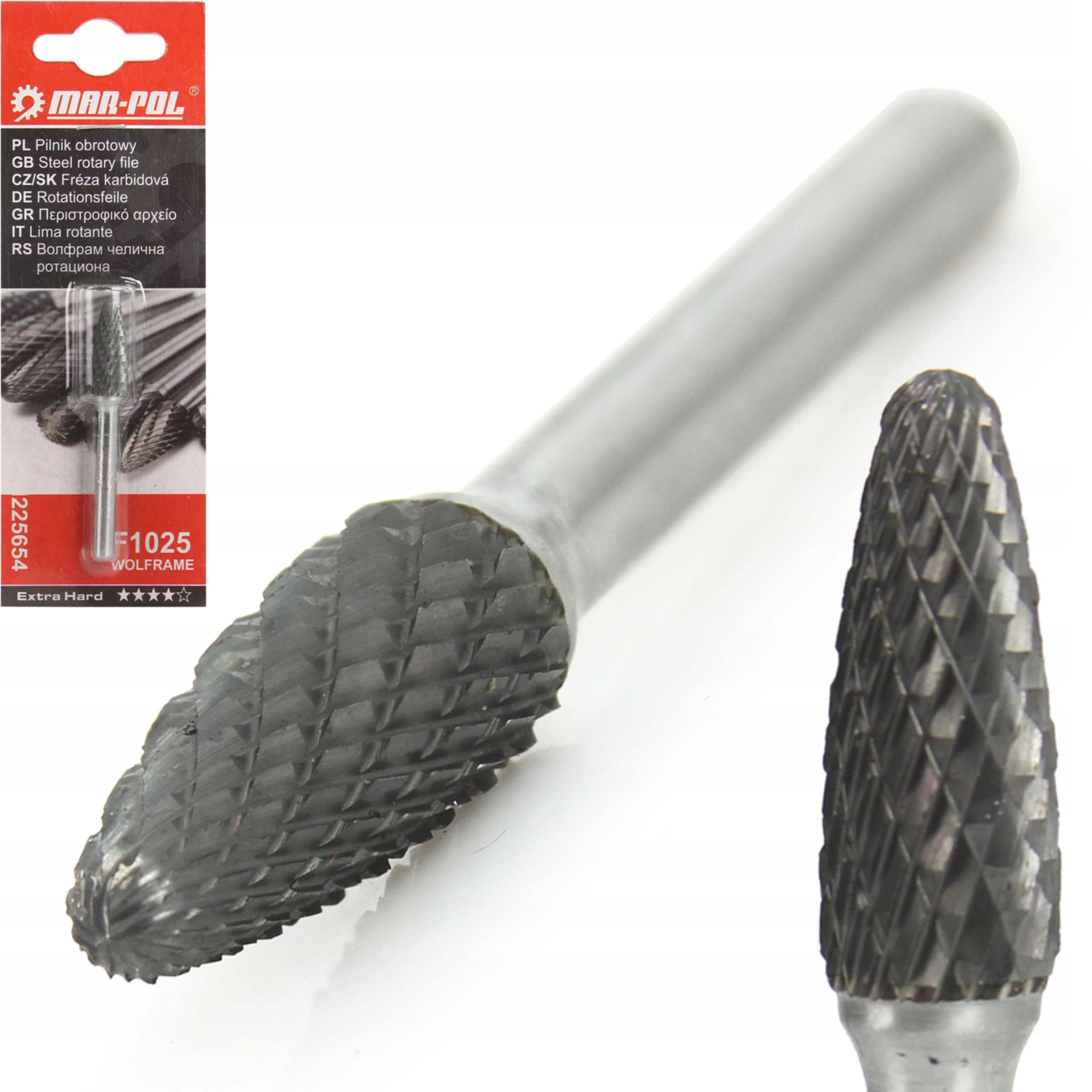 FREZ PŁOMIENIOWY TRZPIENIOWY OBROTOWY 10X25 TRZPIEŃ 6 MM F1025 M225654