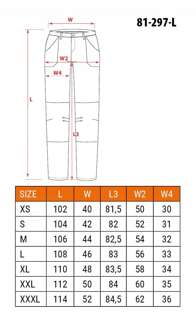 NEO SPODNIE ROBOCZE OUTDOOR 4 WAY STRETCH SZARE DO PASA 81-297 r. XXXL/58