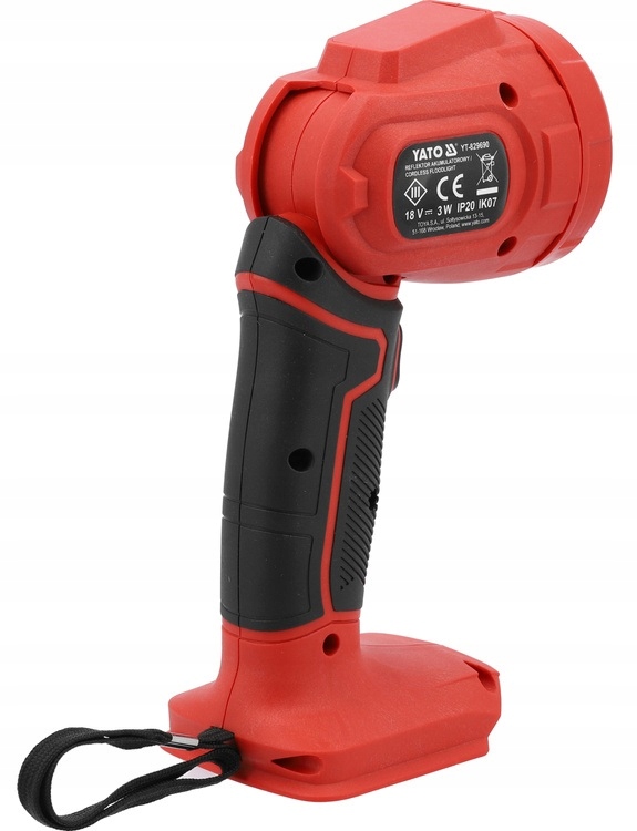 YATO RĘCZNA LEKKA LATARKA AKUMULATOROWA 18V 300LM BODY KORPUS YT-829690