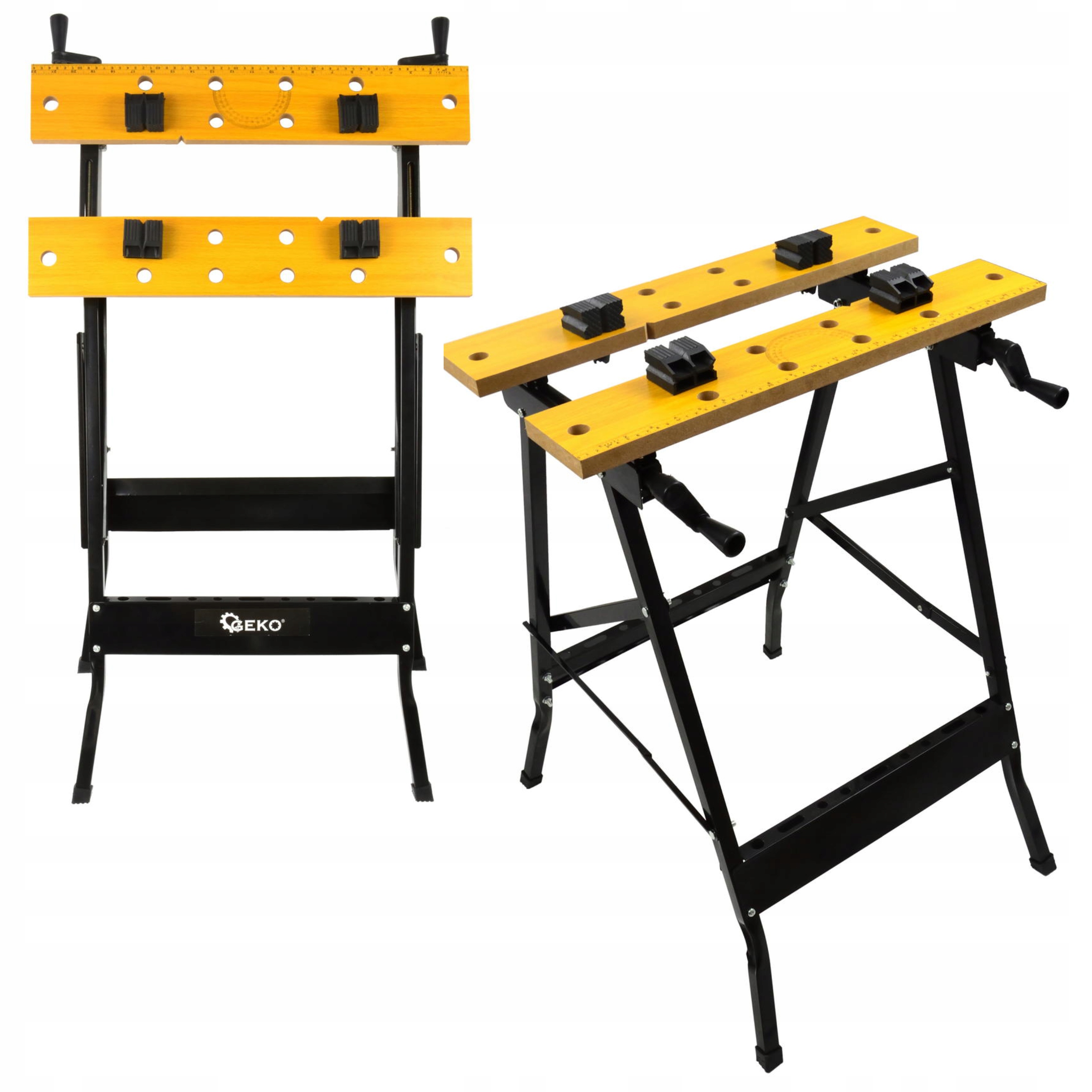 GEKO STÓŁ WARSZTATOWY REGULOWANY SKŁADANY 100KG 560x780x620mm G10871