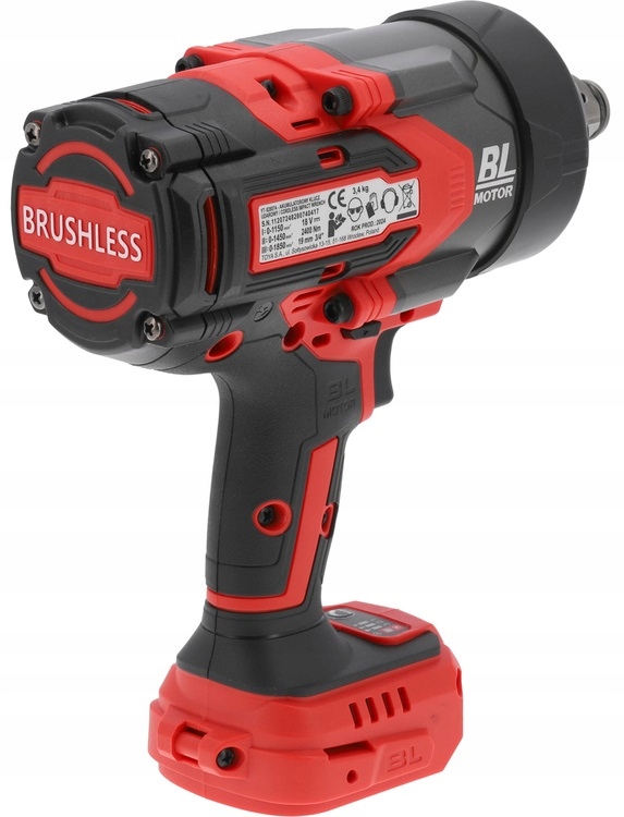 YATO MOCNY KLUCZ UDAROWY BEZSZCZOTKOWY 18V 3/4'' 2400NM SOLO BODY YT-828074