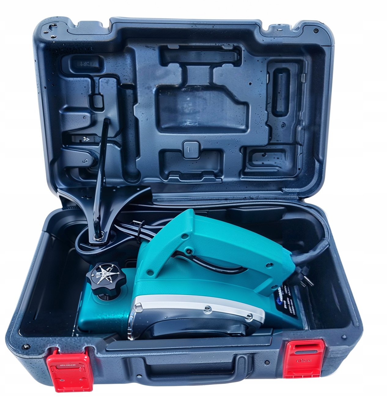 STRUG ELEKTRYCZNY DO DREWNA HEBLARKA 1800W HEBEL STOLARSKI 0-3MM + WALIZKA