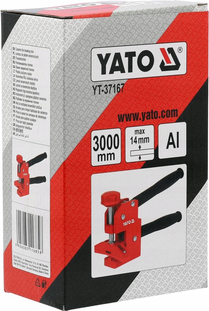 YATO ŁAMACZ ŁAMAK DO PŁYTEK CERAMICZNYCH RÓŻNEGO FORMATU GRES 14MM YT37167