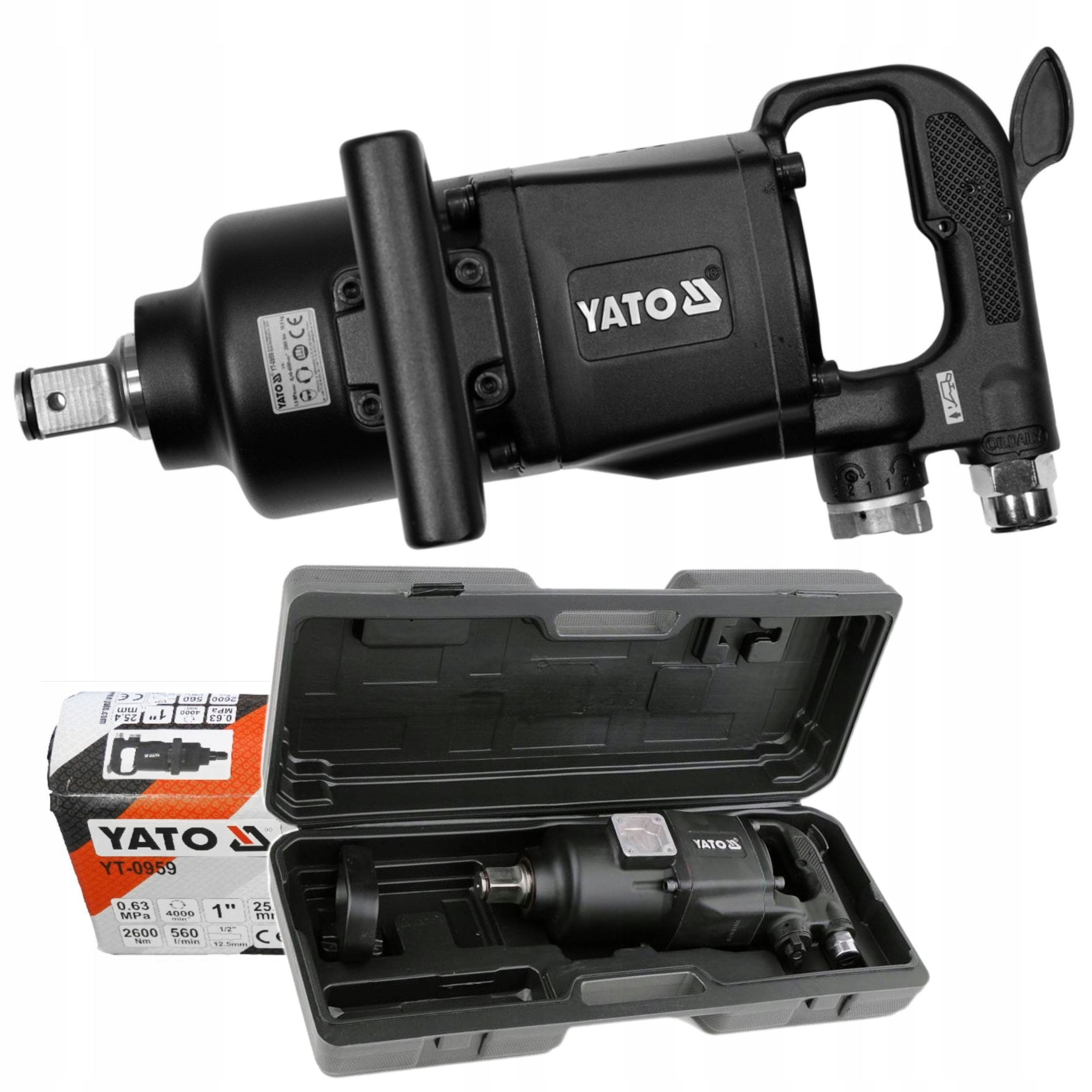 YATO KLUCZ UDAROWY 1" 2600NM KRÓTKI WALIZKA YT0959