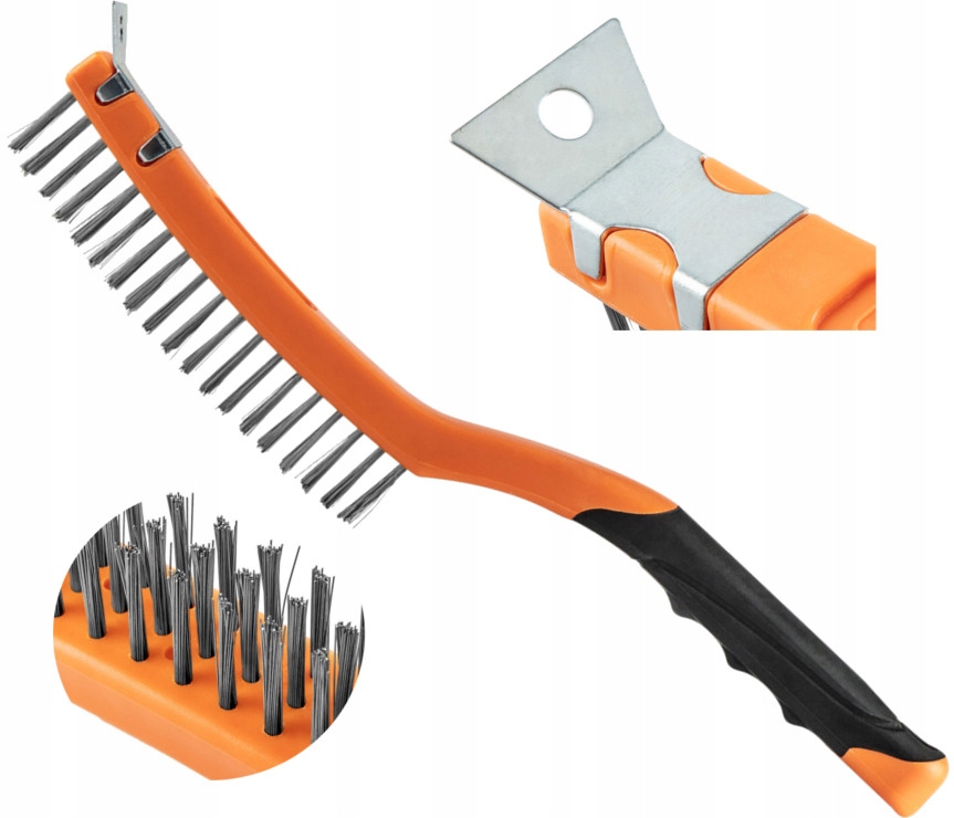 SZCZOTKA DRUCIANA DRUT STALOWY ZE SKROBAKIEM NEO