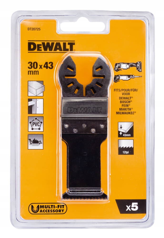 DEWALT DT20725 Brzeszczot do drewna 30x43mm 5szt