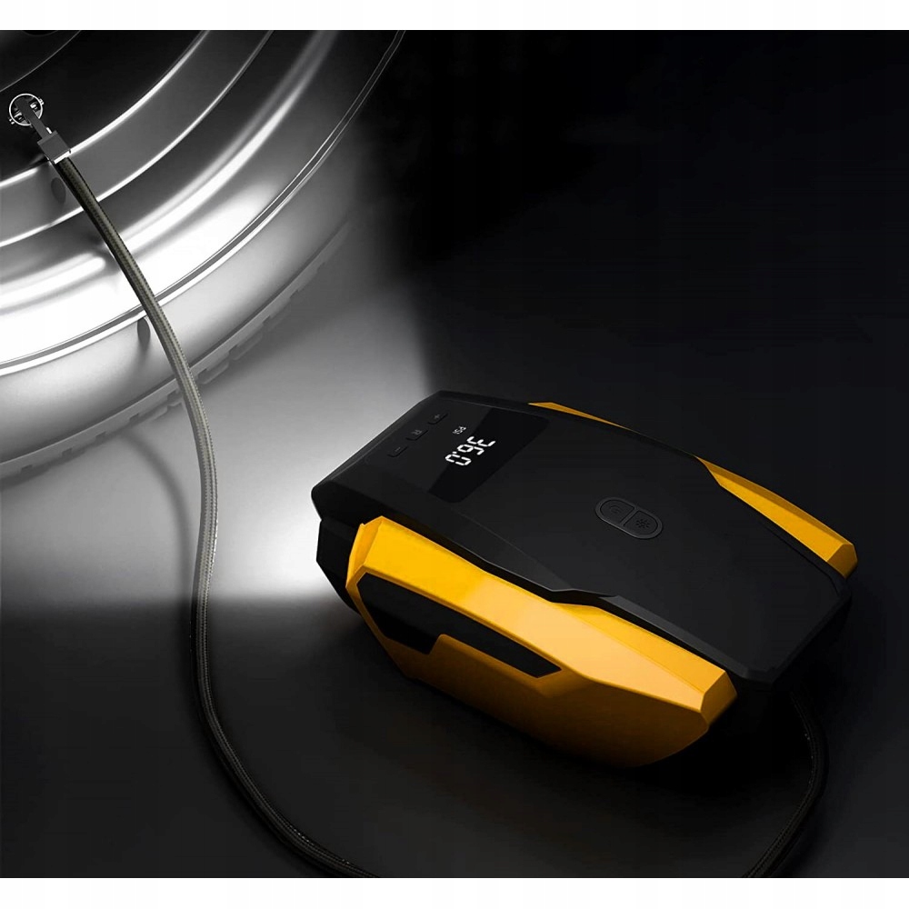 Kompresor BEZOLEJOWY Sprężarka Przenośna 12V LCD