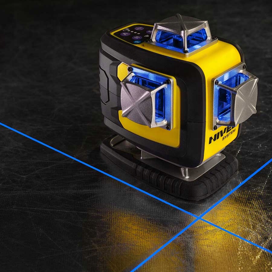 NIVEL SYSTEM LASER KRZYŻOWY 4D FIOLETOWY Bluetooth AKCESORIA WALIZKA CL4D-P