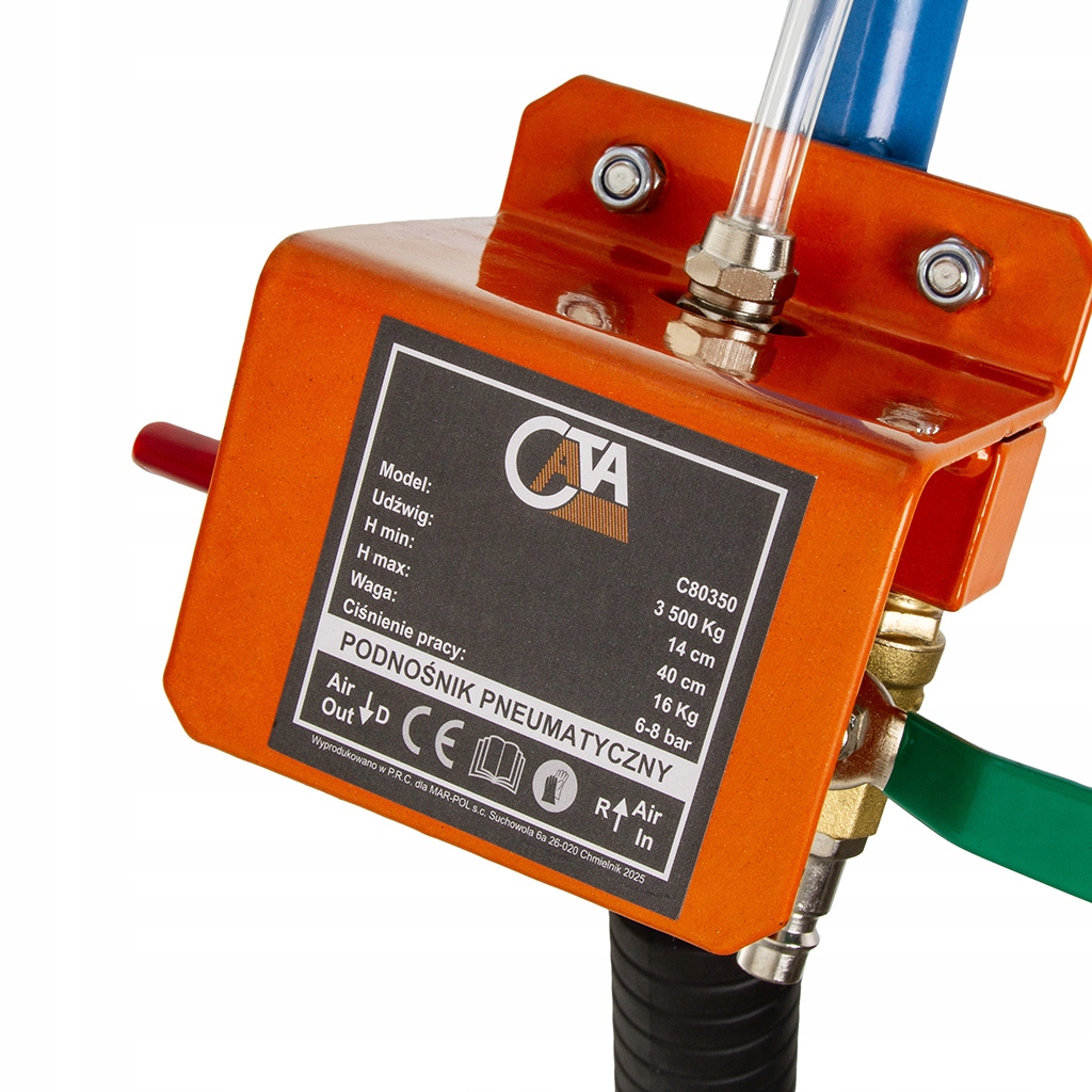 PODNOŚNIK WARSZTATOWY PNEUMATYCZNY PODUSZKA BAŁWANEK 3,5T CATA C80350