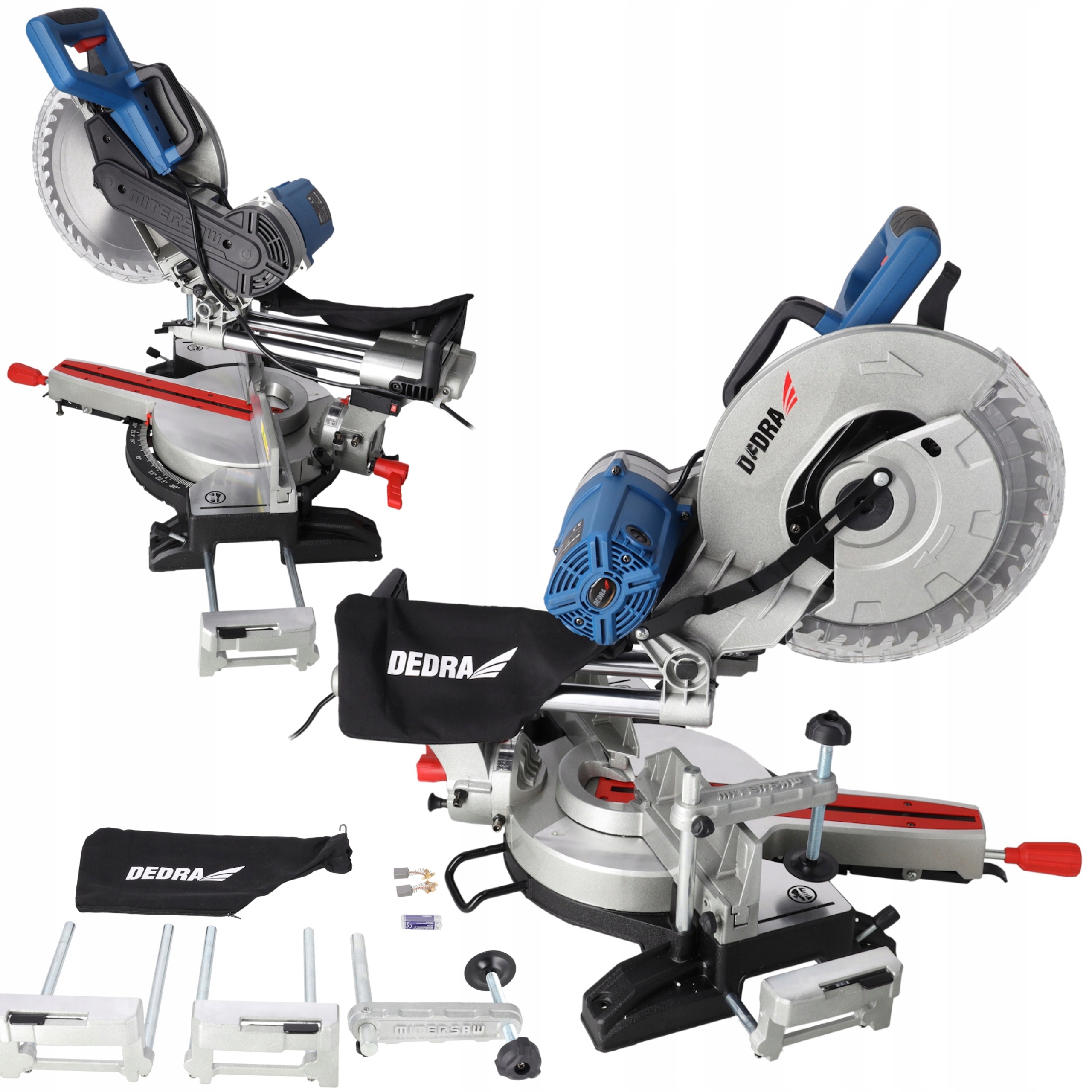 DEDRA PILARKA UKOSOWA Z POSUWEM DO DREWNA 305MM 2000W POCHYŁ W DWIE STRONY