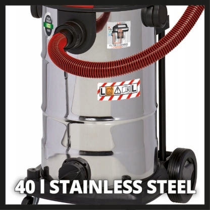 ODKURZACZ WARSZTATOWY 40L 1500W NA MOKRO SUCHO TE-VC 2340 SACL EINHELL