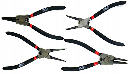 SILVER ZESTAW SZCZYPCE PIERŚCIENI SEGERA 6'' WYGIĘTE PROSTE 160MM 4EL 10529