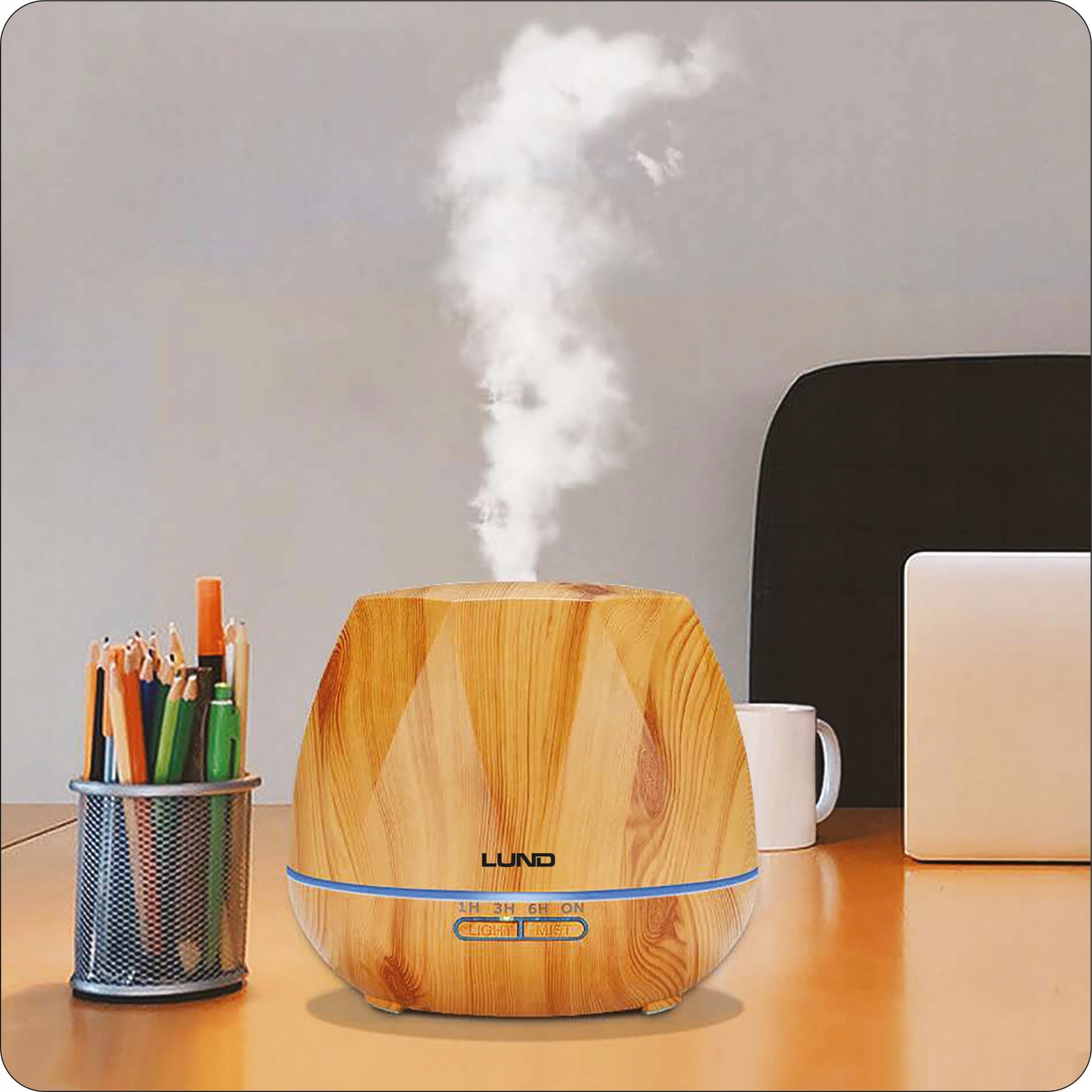 LUND DYFUZOR ZAPACHOWY NAWILŻACZ AROMATERAPIA 500ml LED + PILOT 66903