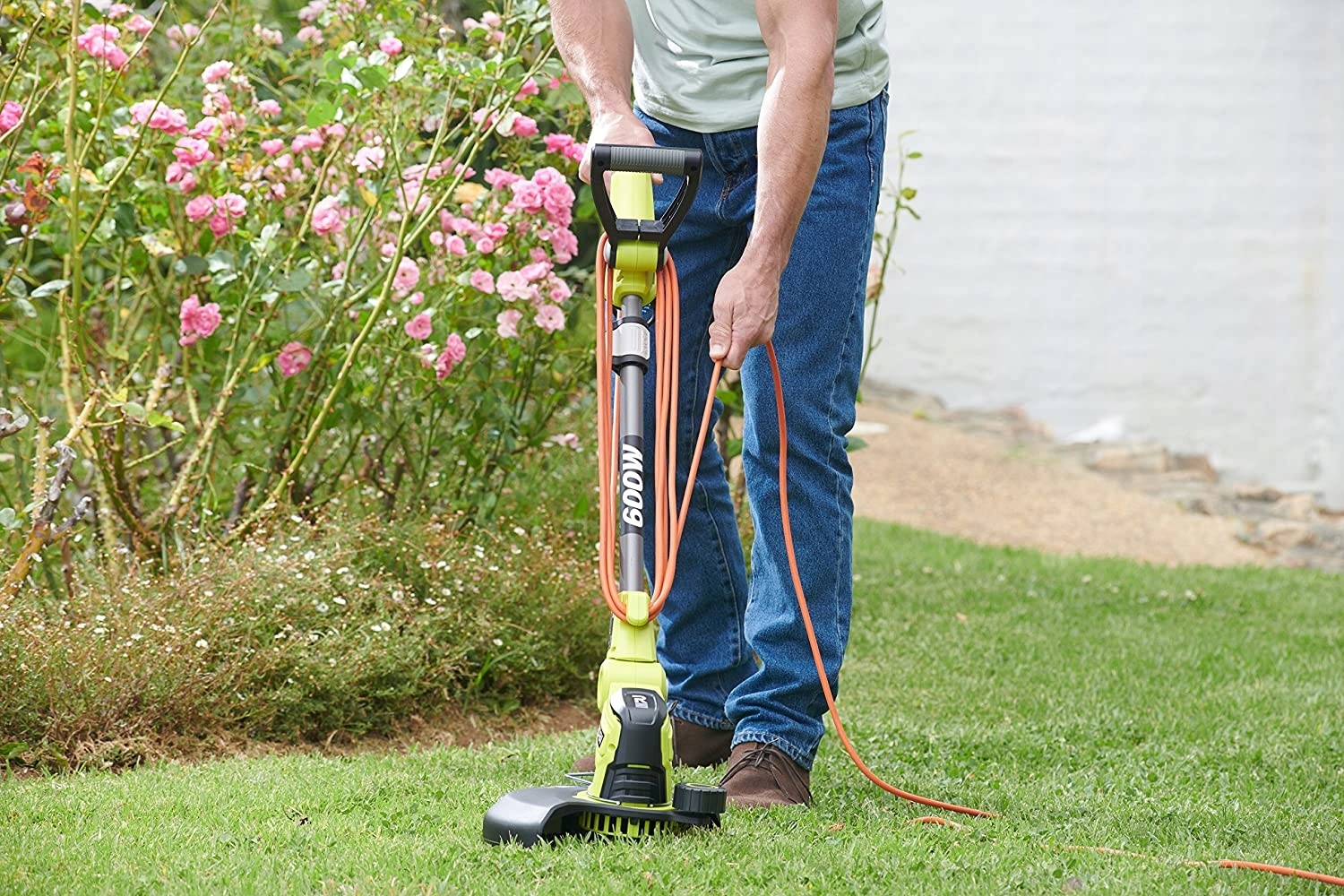 RYOBI ELEKTRYCZNA KOMPAKTOWA PODKASZARKA KOSA DO TRAWY 600W 30CM RLT6130