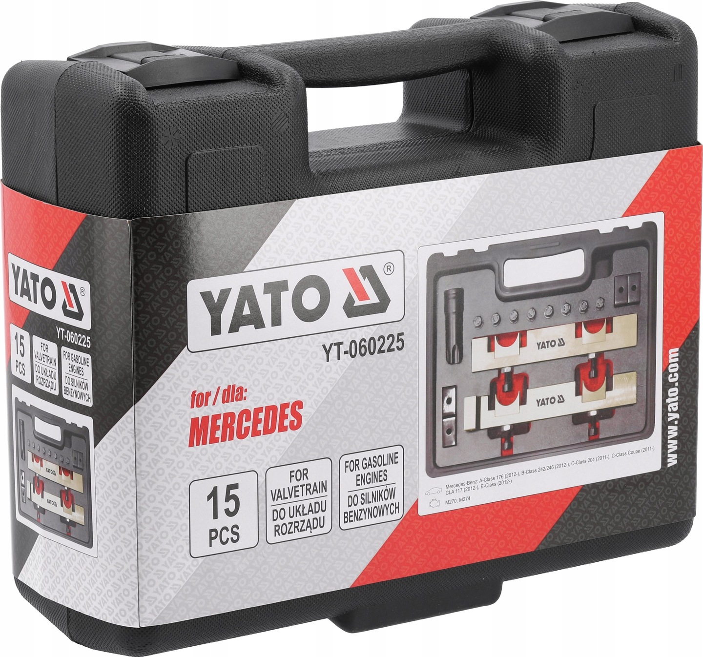 YATO ZESTAW BLOKAD ROZRZĄDU MERCEDES 15 ELEMENTÓW + WALIZKA YT-060225