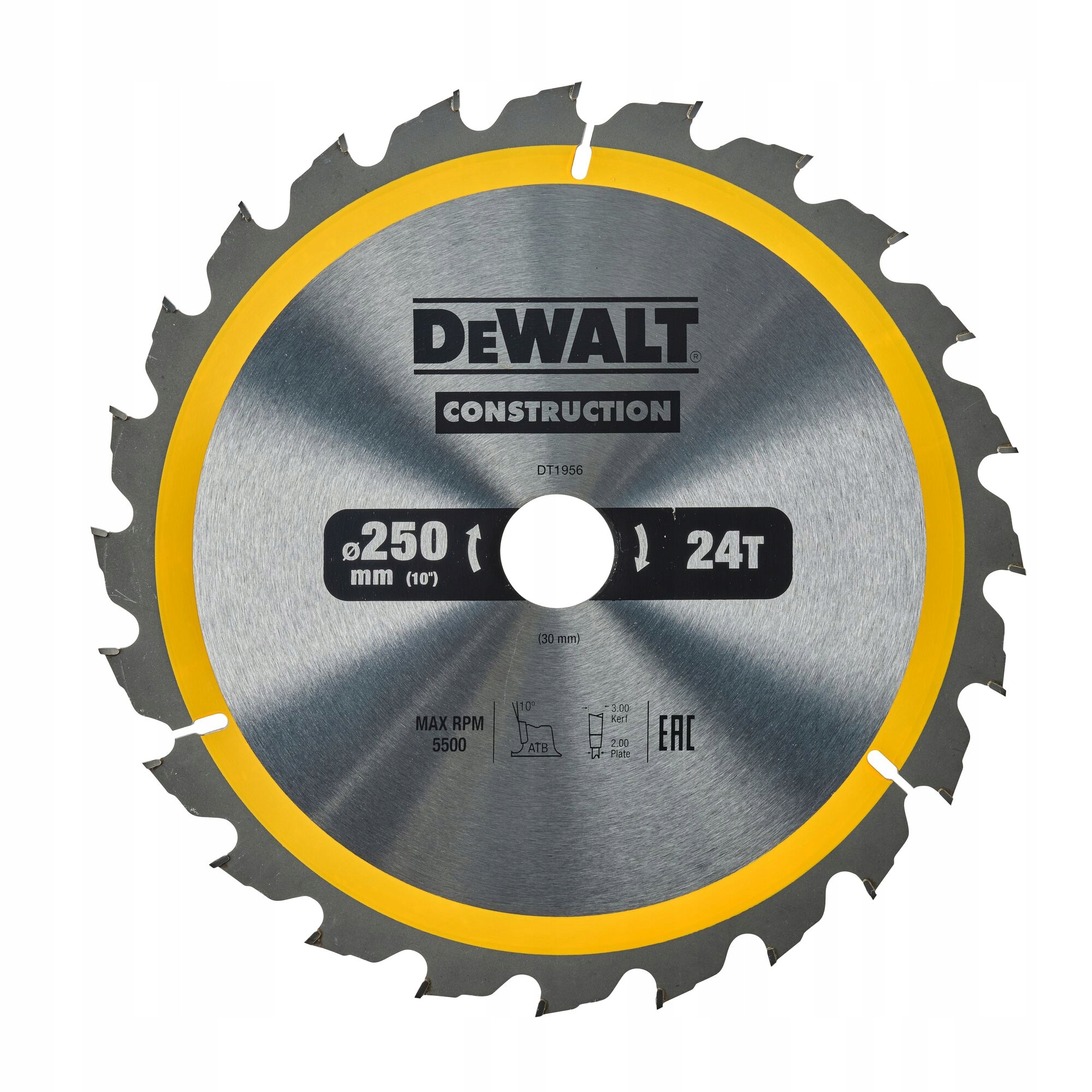 DEWALT TARCZA PIŁA DO DREWNA 250MM 30MM 24Z DT1956
