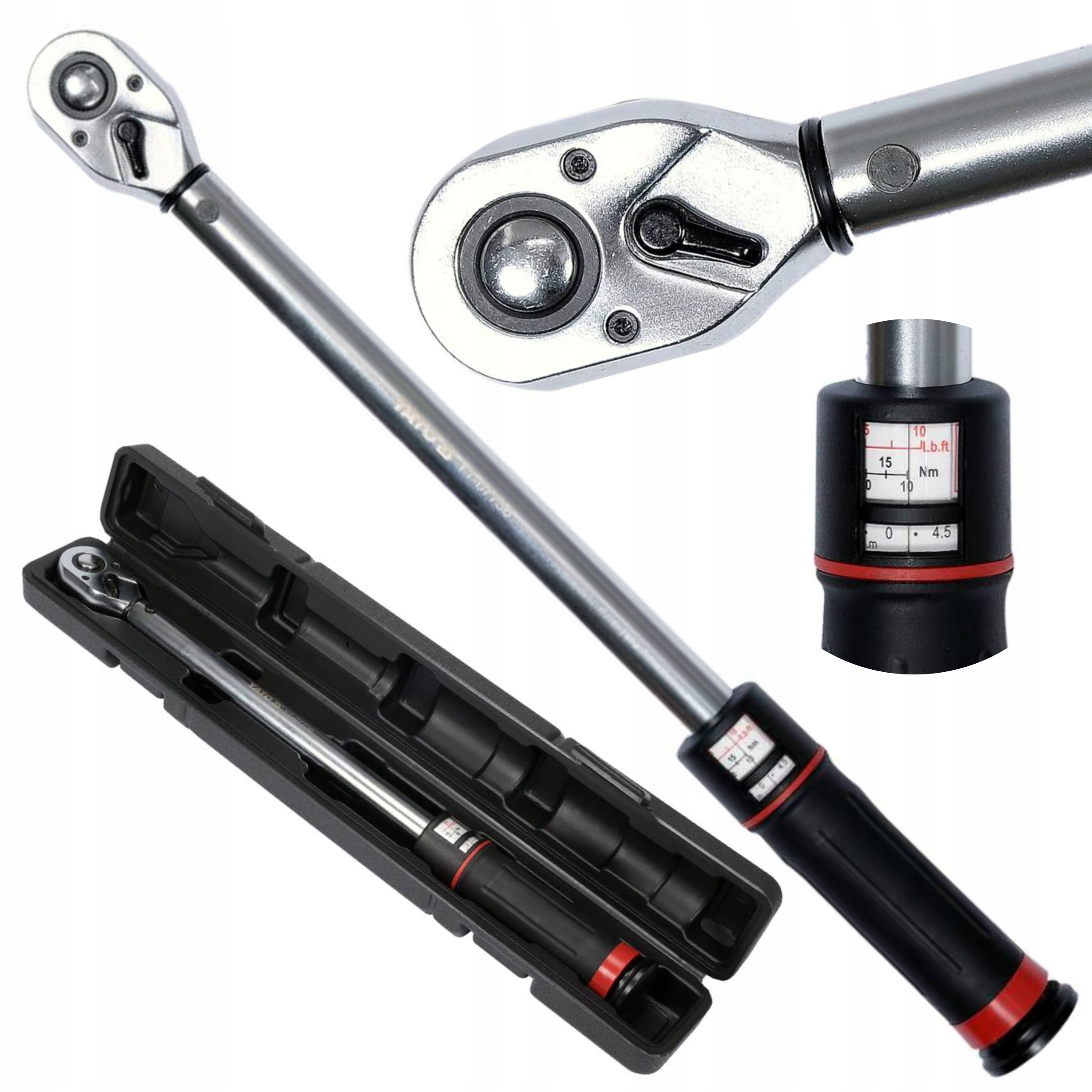 YATO KLUCZ DYNAMOMETRYCZNY 3/8" 10-110NM 470mm KALIBRACJA WALIZKA YT-07736