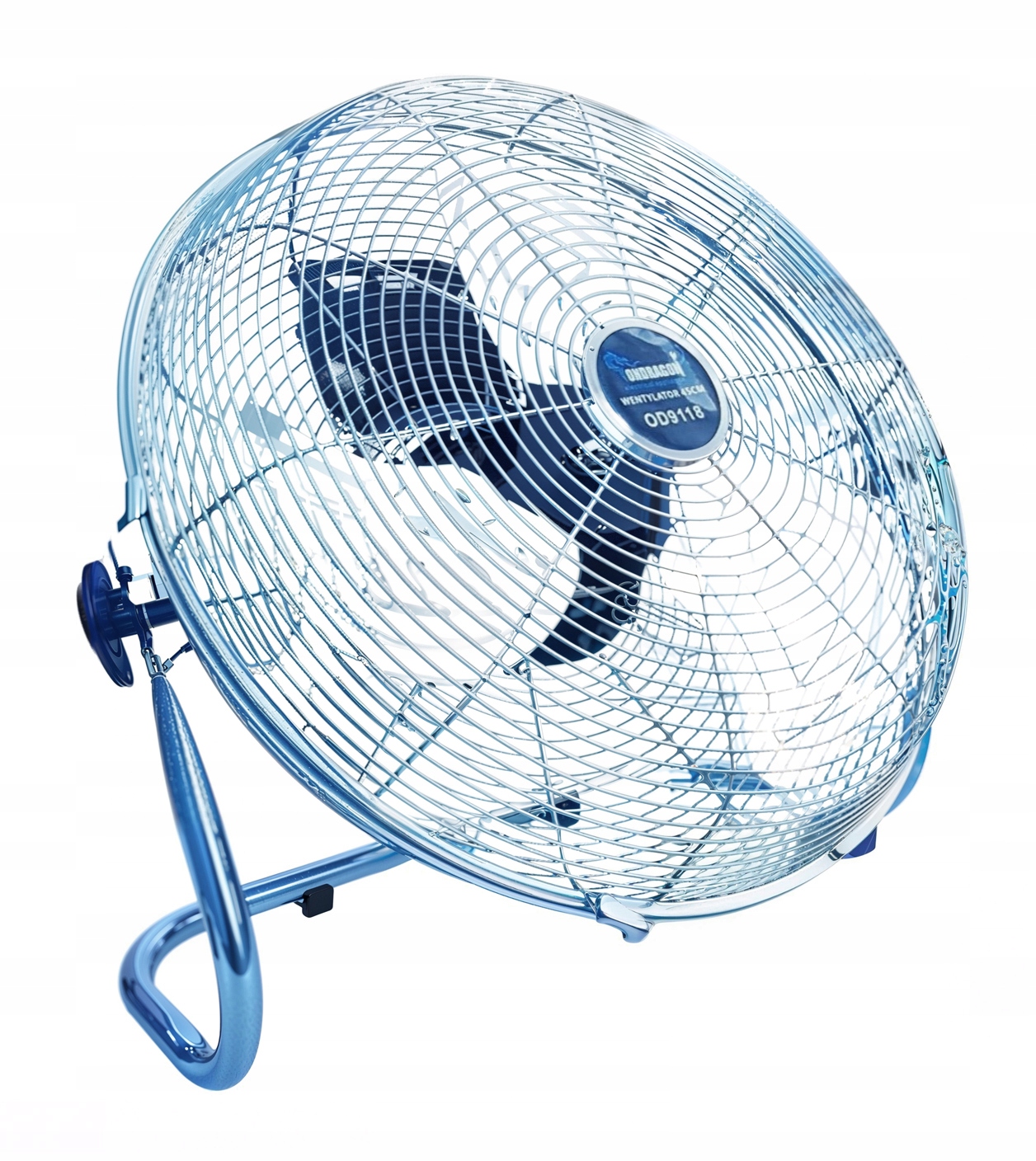 CYLKULATOR POWIETRZA WENTYLATOR PODŁOGOWY INOX200W MOCNY POKOJOWY 45cm 9118