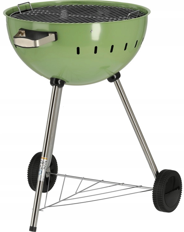 GRILL OGRODOWY WĘGLOWY OKRĄGŁY Z POKRYWĄ RUSZT XXL KÓŁKA POKRYWA 54CM 20303