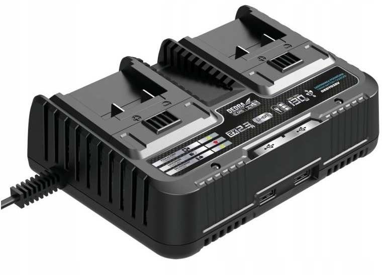 ŁADOWARKA DEDRA AKUMULATOR 2 stanowiska 18V 2x5Ah