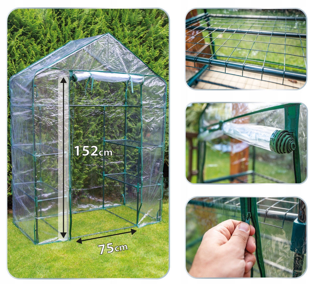 NEO SZKLARNIA 143x73x195cm FOLIA PVC METALOWA