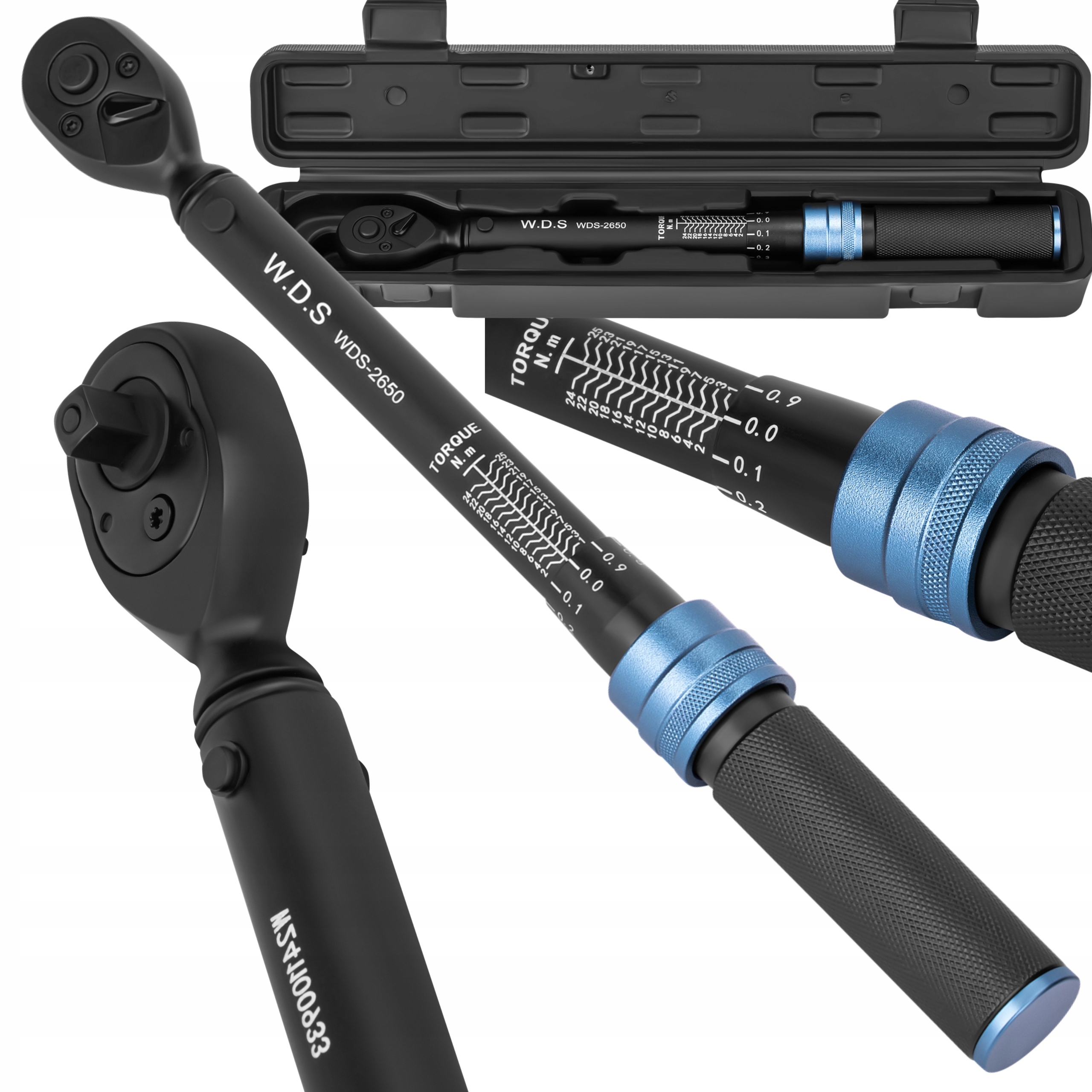 KLUCZ DYNAMOMETRYCZNY 1/4" 1-25NM 290mm WALZIKA WDS2650 CERTYFIKAT WDS