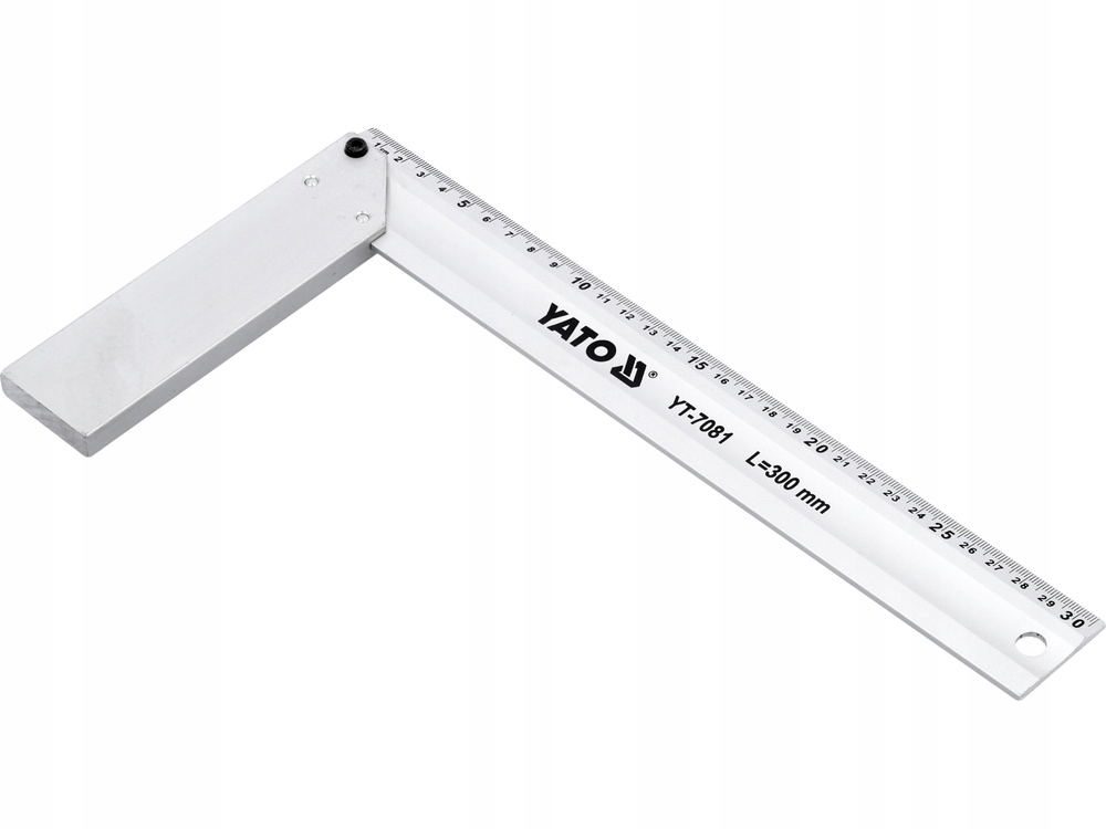 KĄTOWNIK ALUMINIOWY 300MM UTWARDZANA POWIERZC 45-90 SKALA METRYCZNA YT-7081