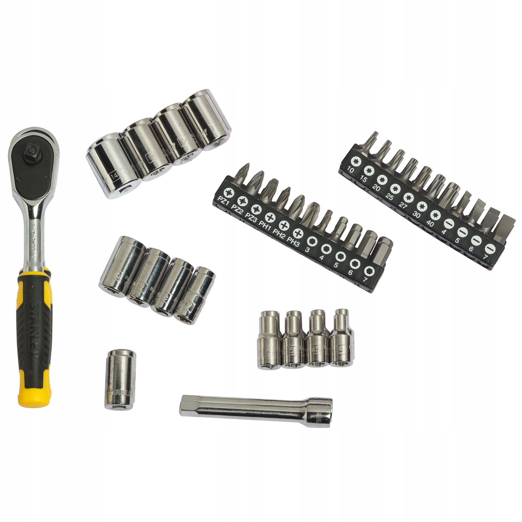 STANLEY KOMPAKTOWY ZESTAW NASADEK 1/4" 37 el. WALIZKA FATMAX STMT82672-0